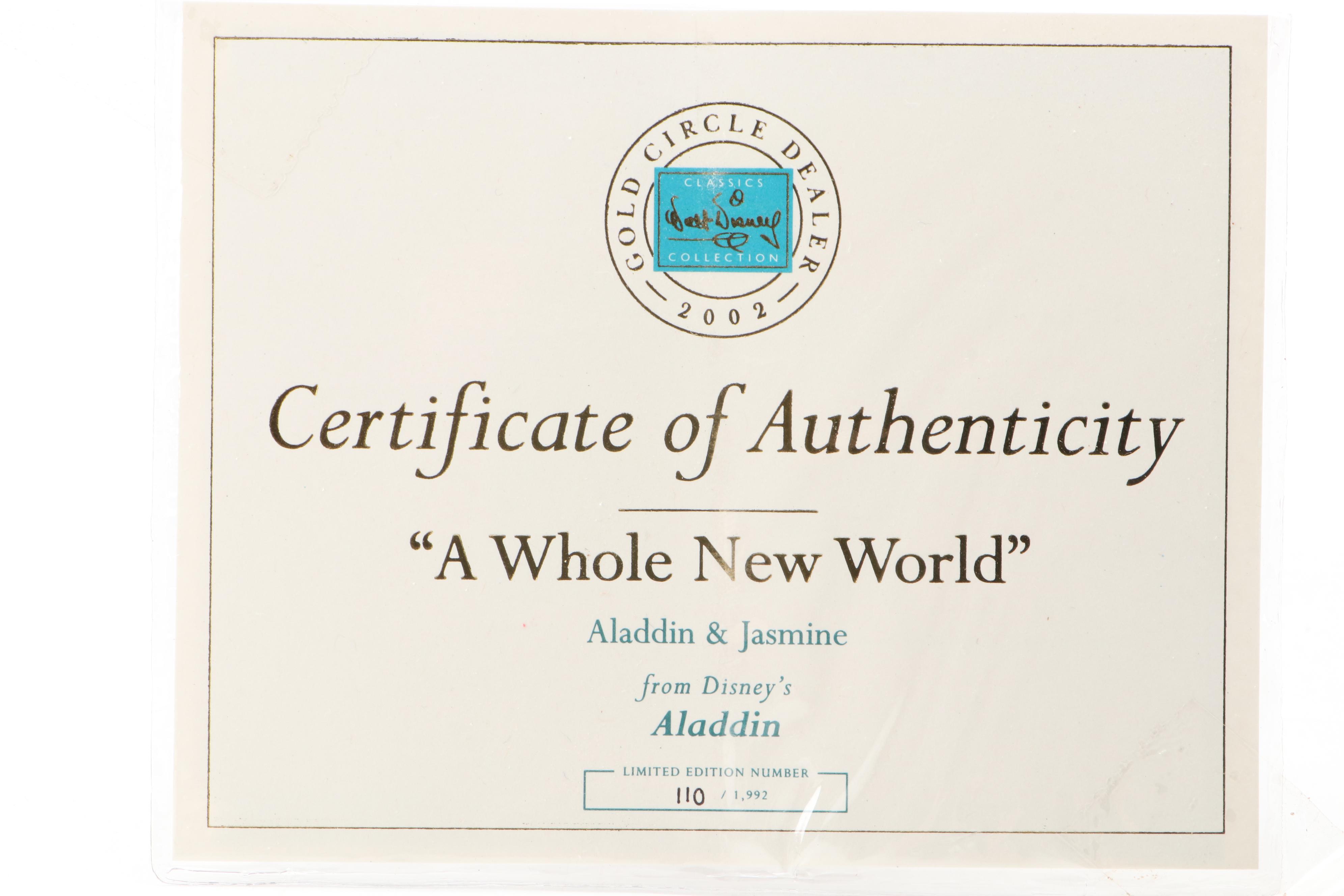 Walt Disney Classics Aladdin "A Whole New World" Limited Edition Figurine