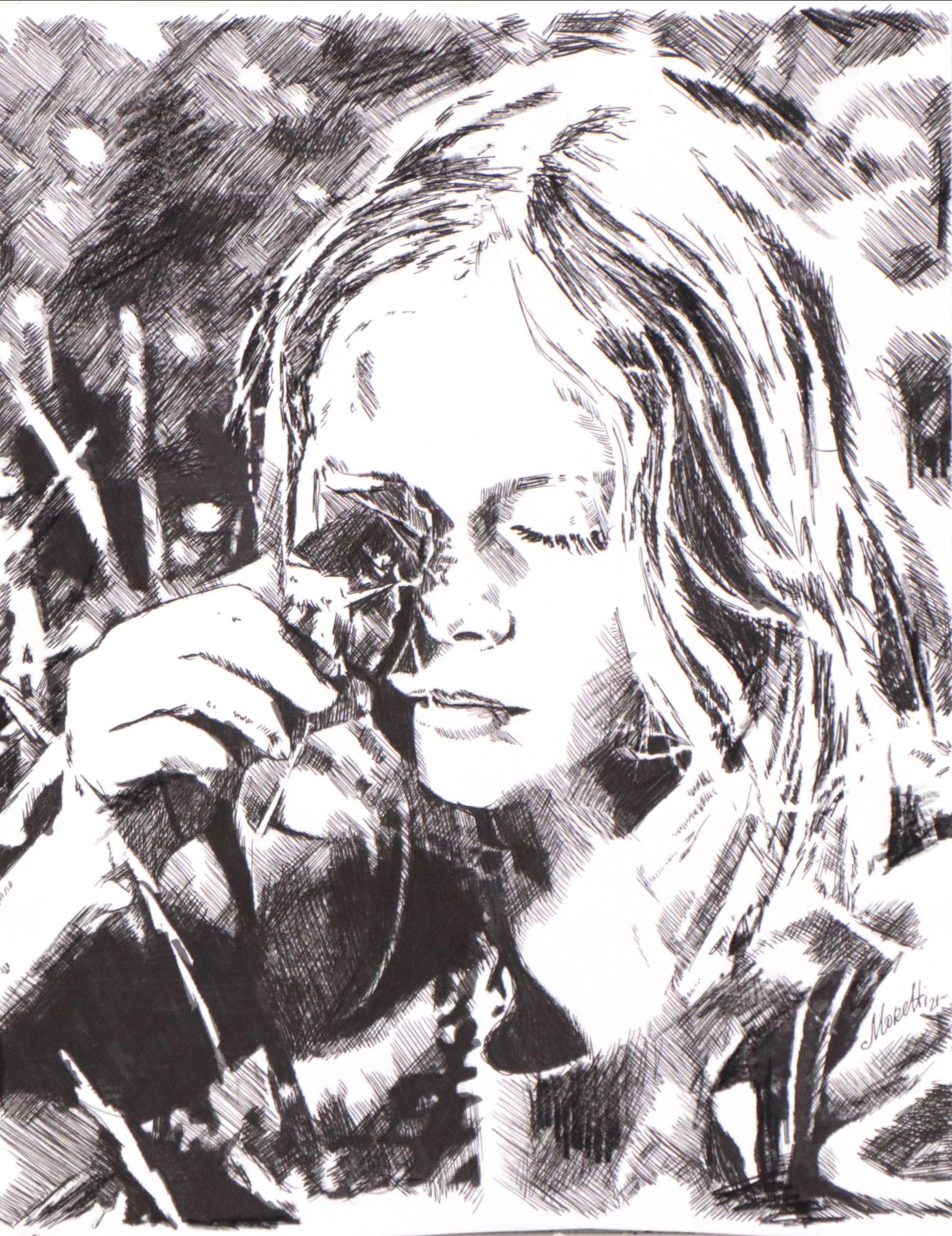 Portrait Ink Drawing of a , 2021