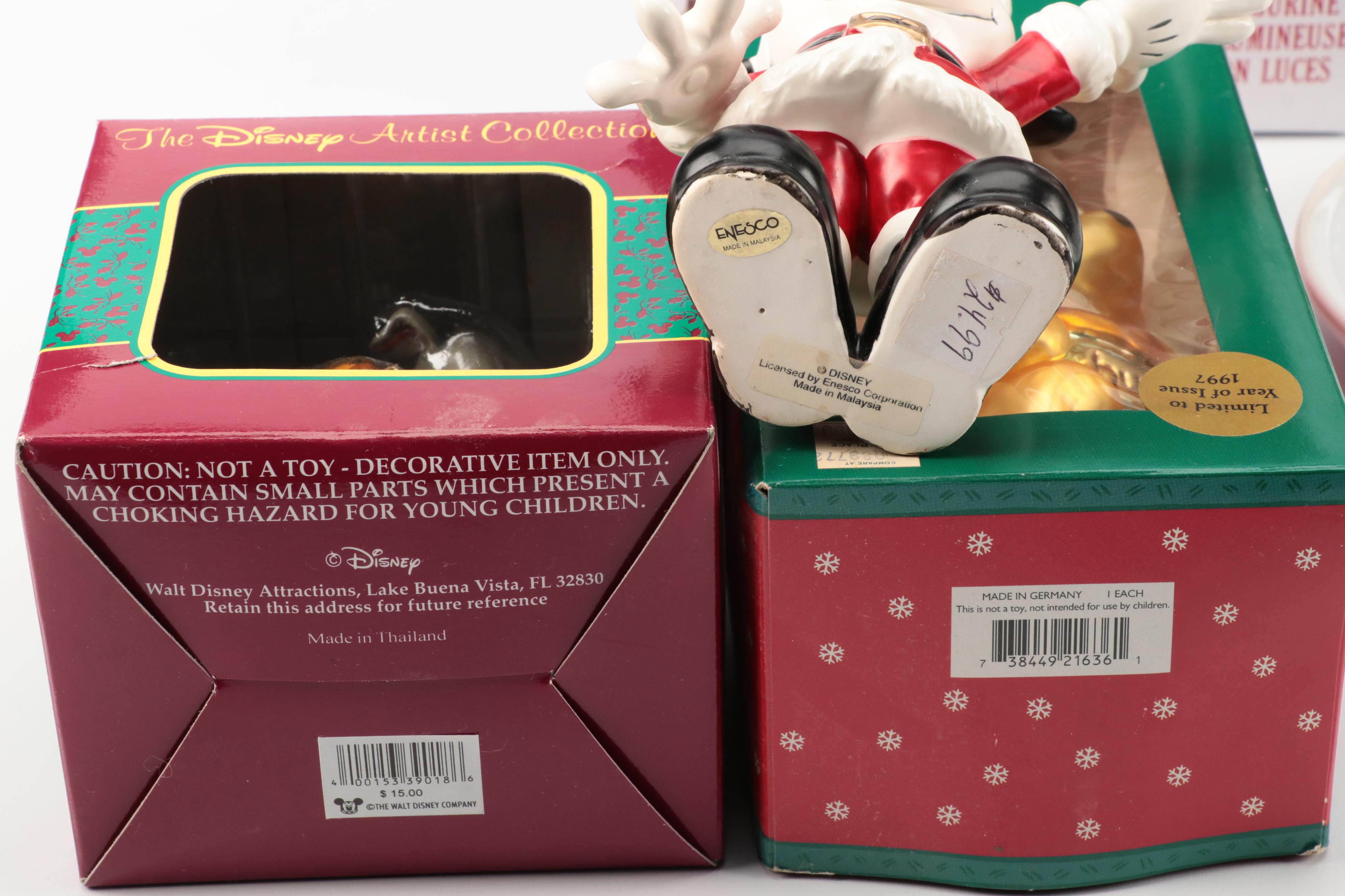 The Disney Artist Collection with Other Ornaments and Christmas Decorations