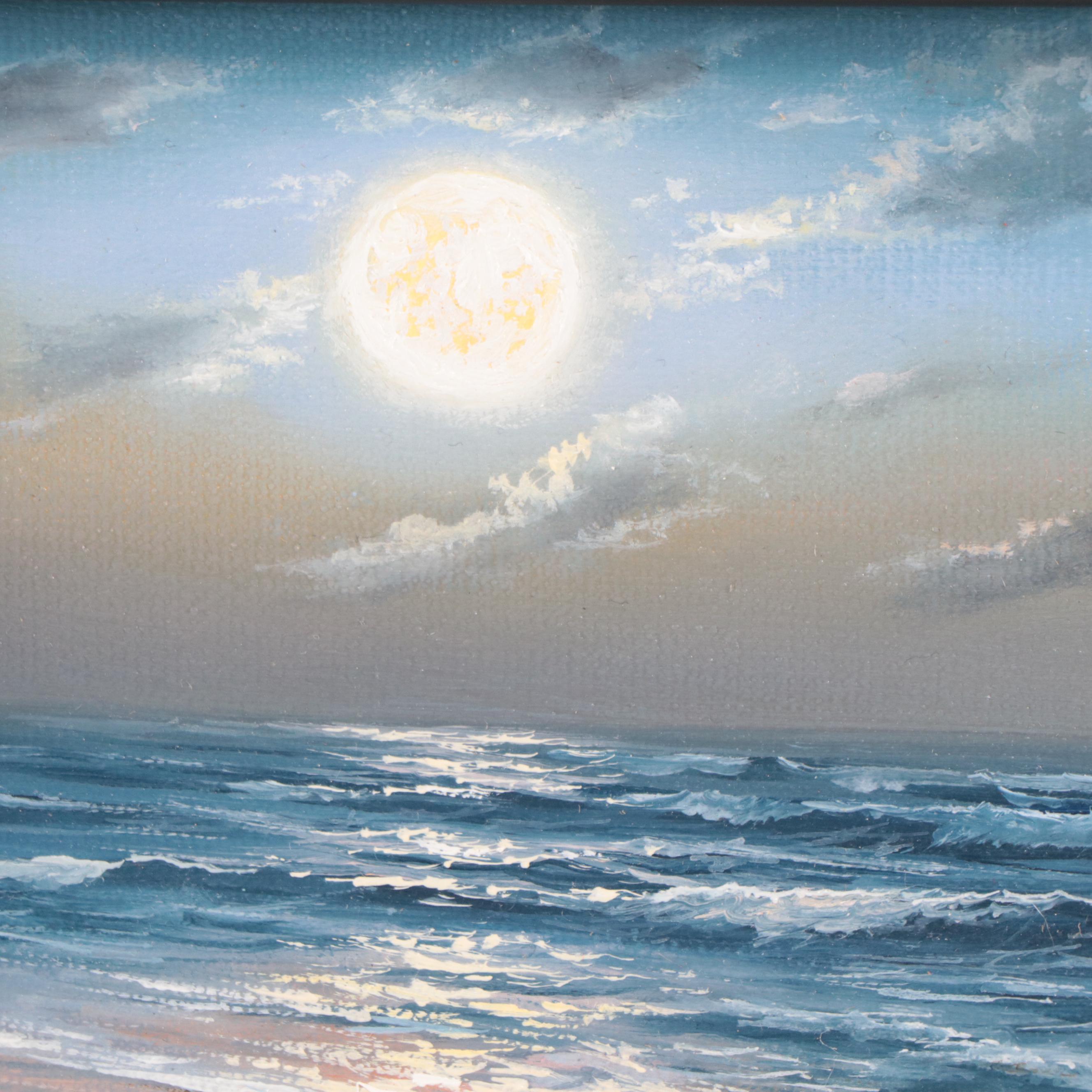 Jevgenijus Litvinas Oil Painting "Moonlight," 2023
