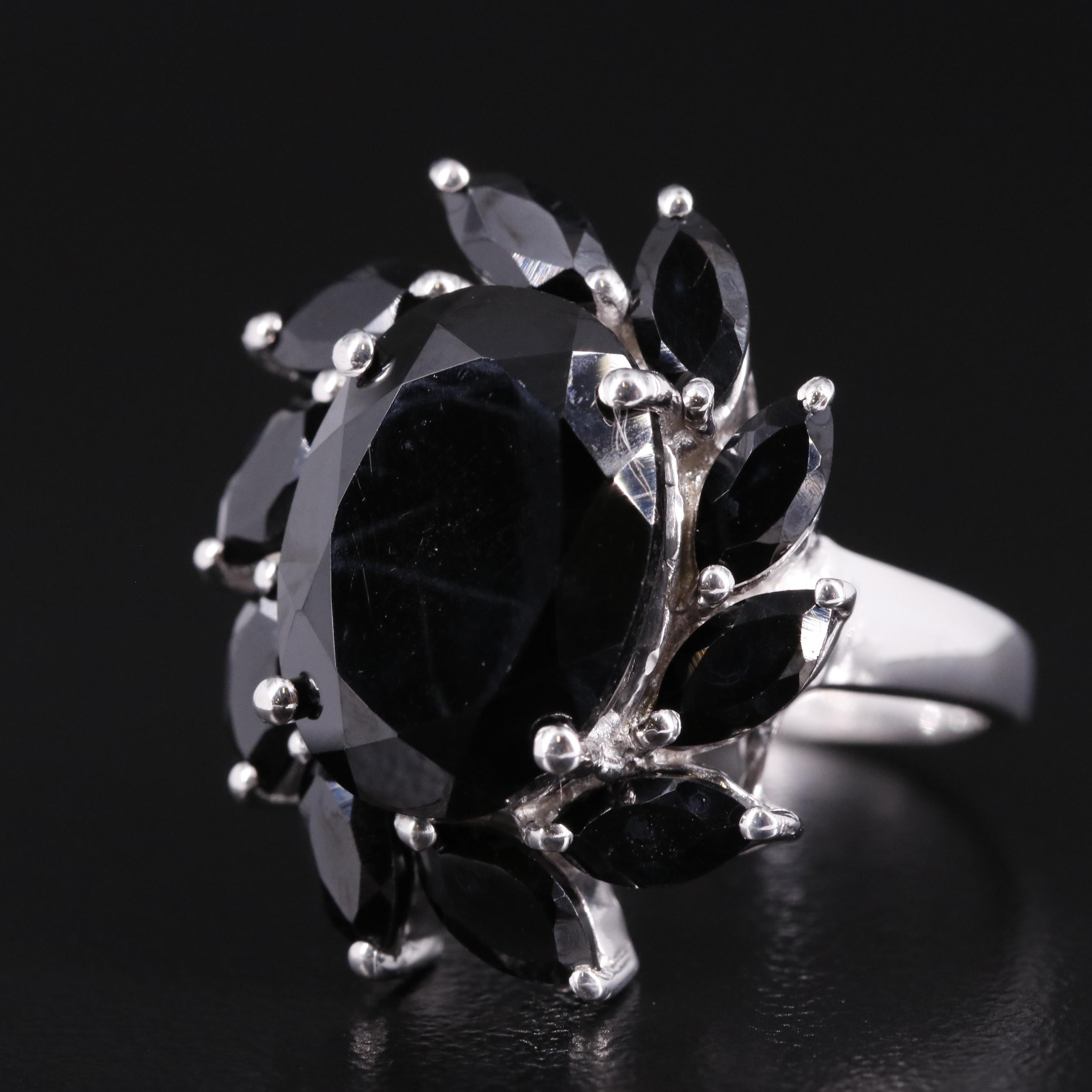 Sterling Cubic Zirconia Pinwheel Halo Ring