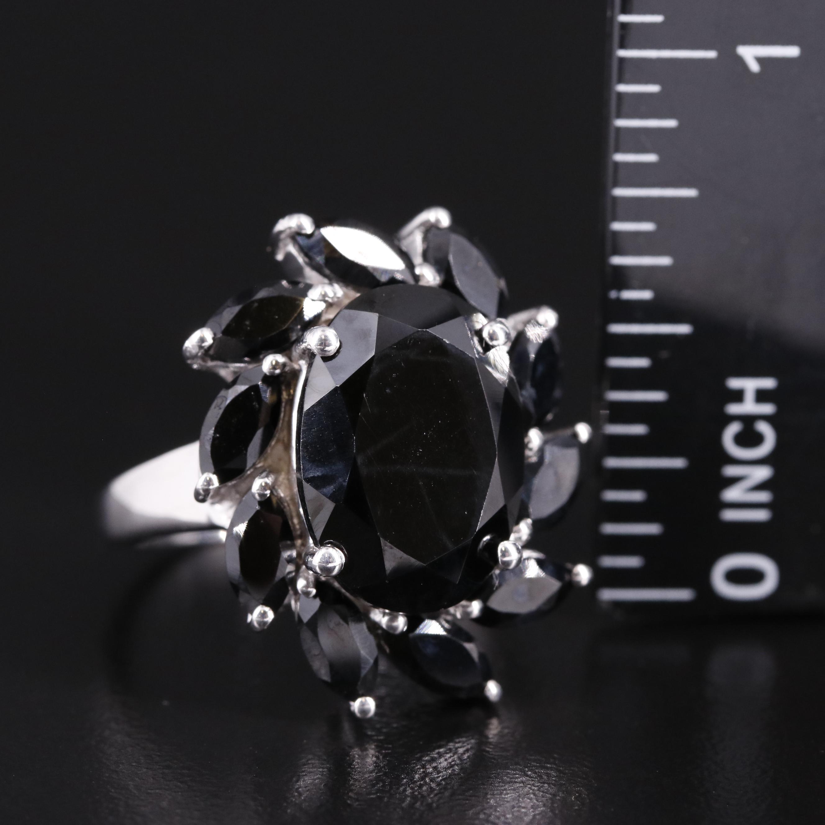 Sterling Cubic Zirconia Pinwheel Halo Ring