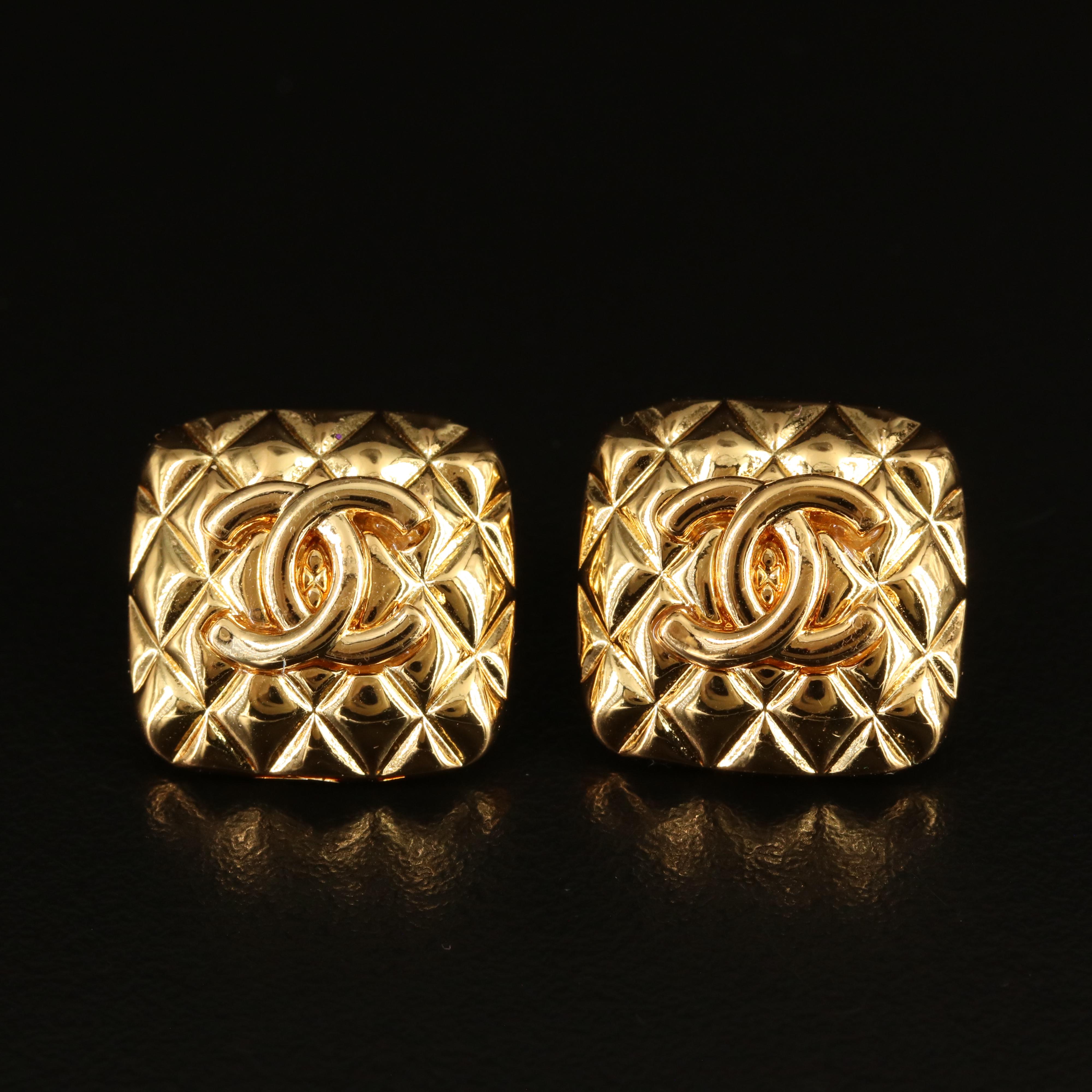 Chanel Logo Earrings