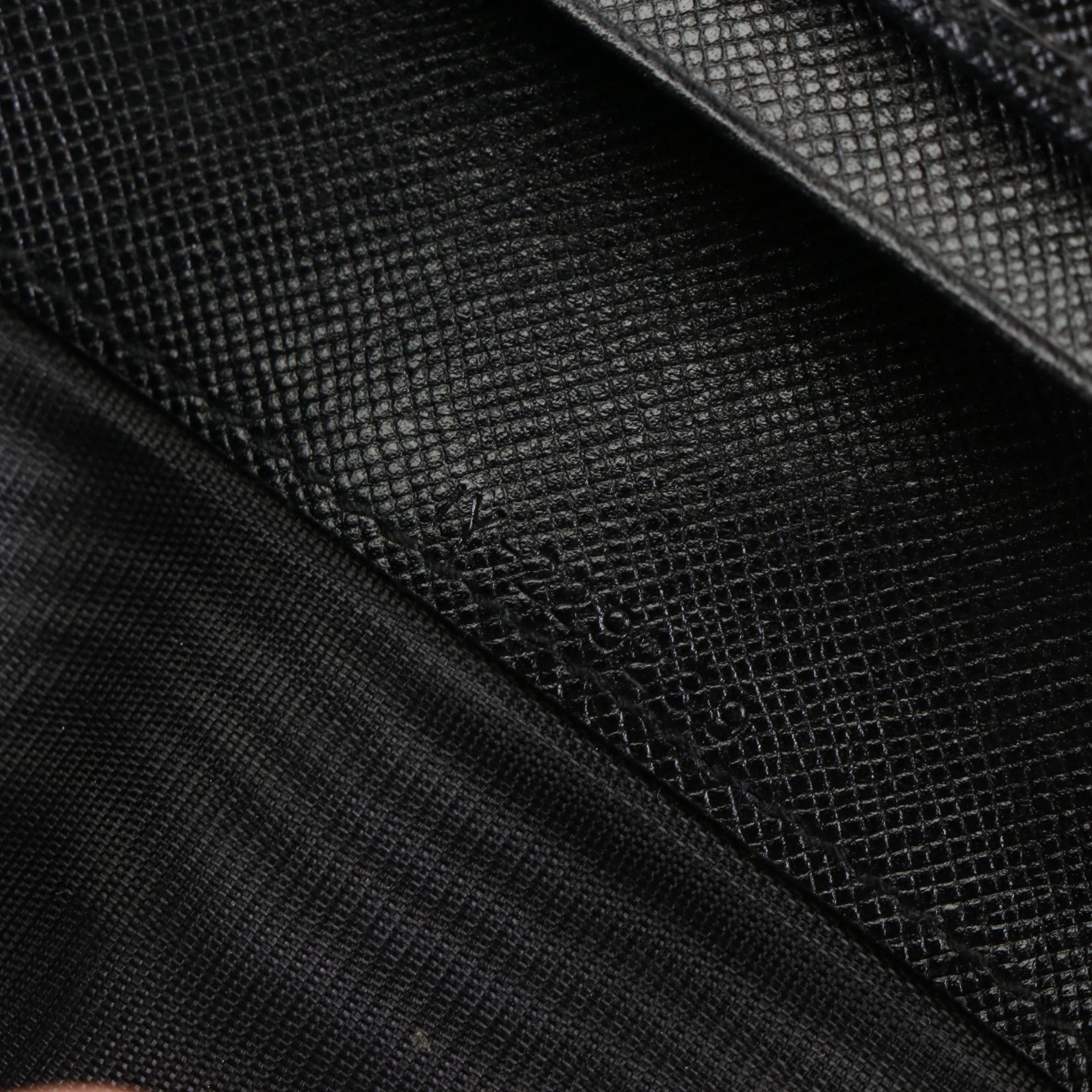 Salvatore Ferragamo Gancini Long Wallet in Black Textured Leather