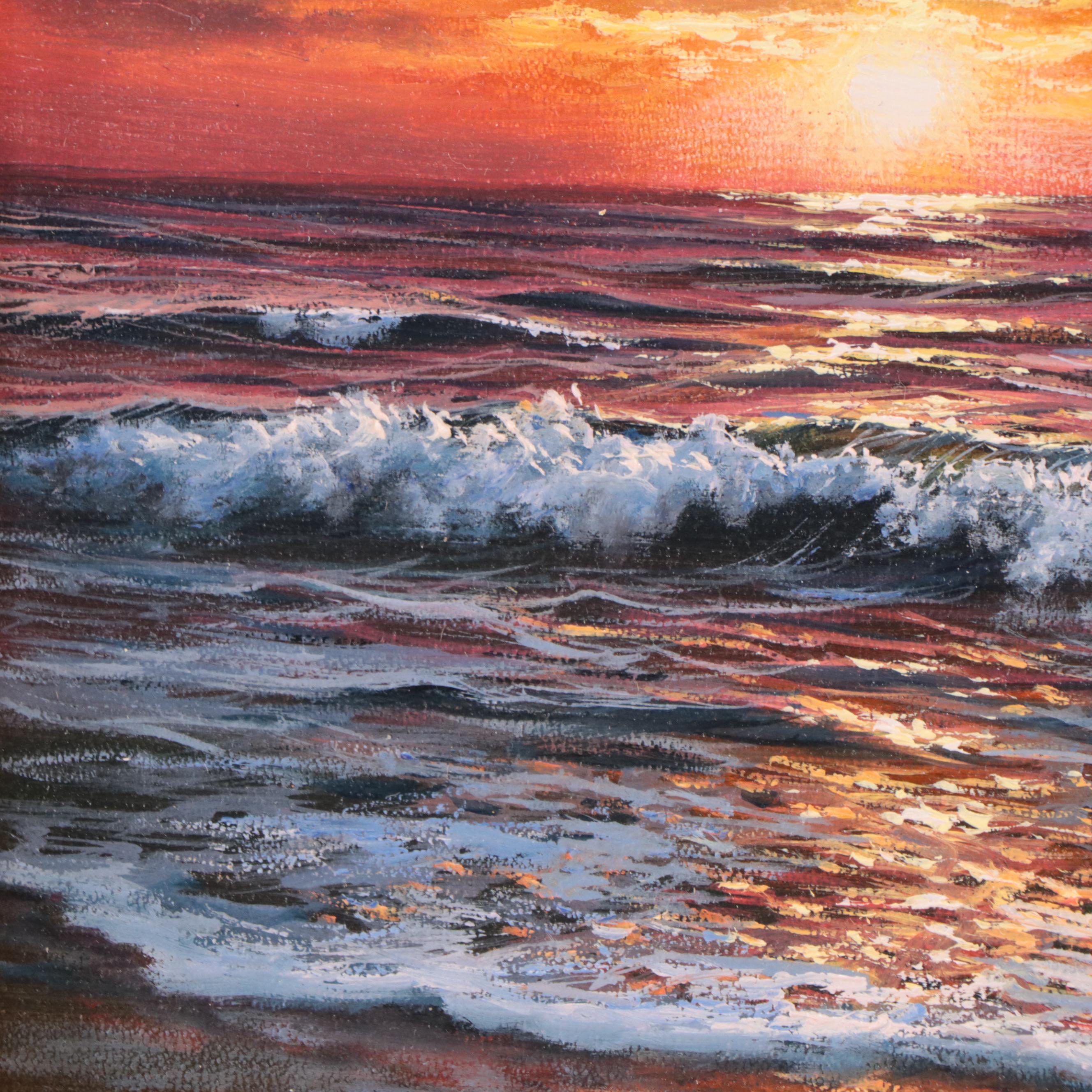 Jevgenijus Litvinas Oil Painting "Clouds Over the Ocean," 2023