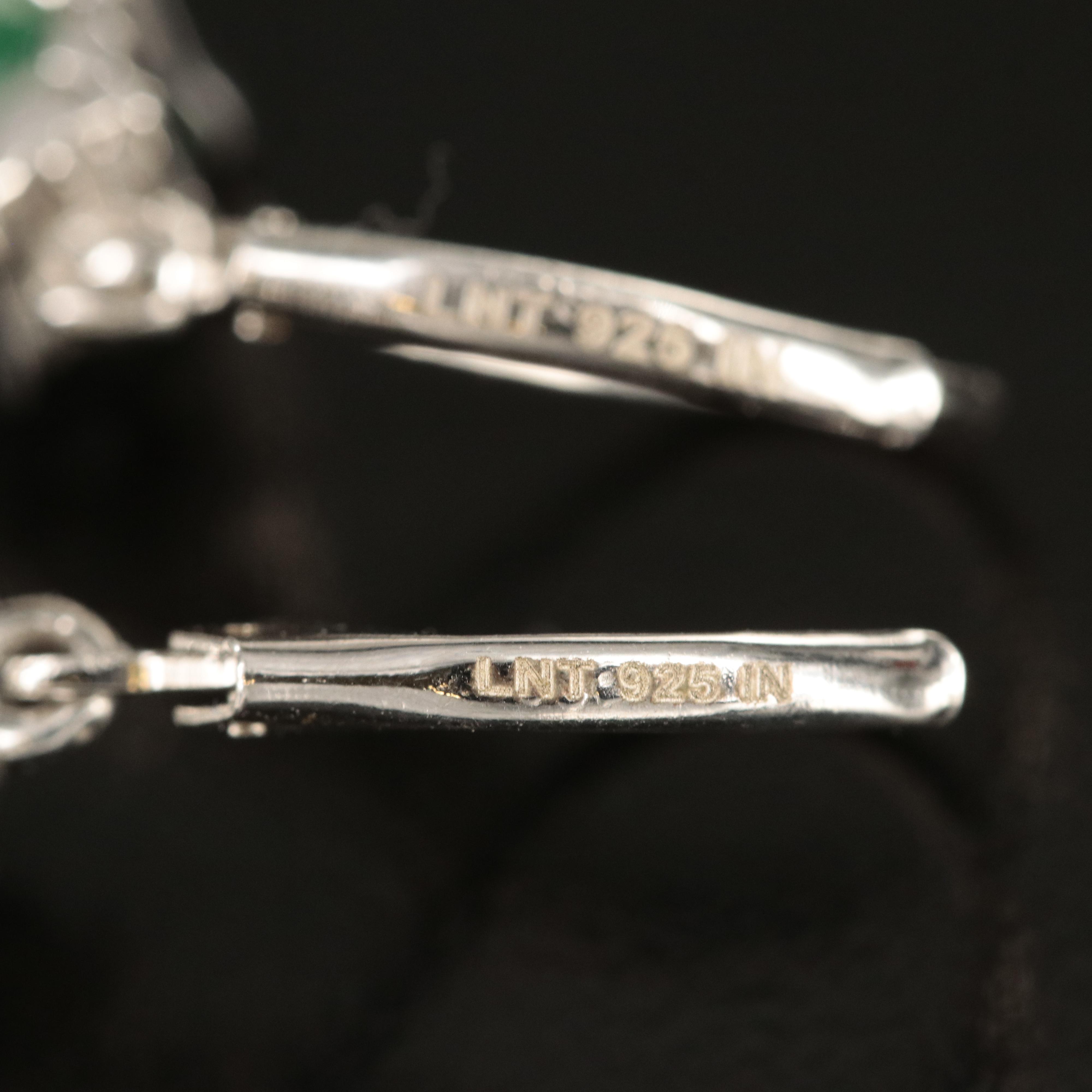 Sterling Beryl and White Topaz Earrings