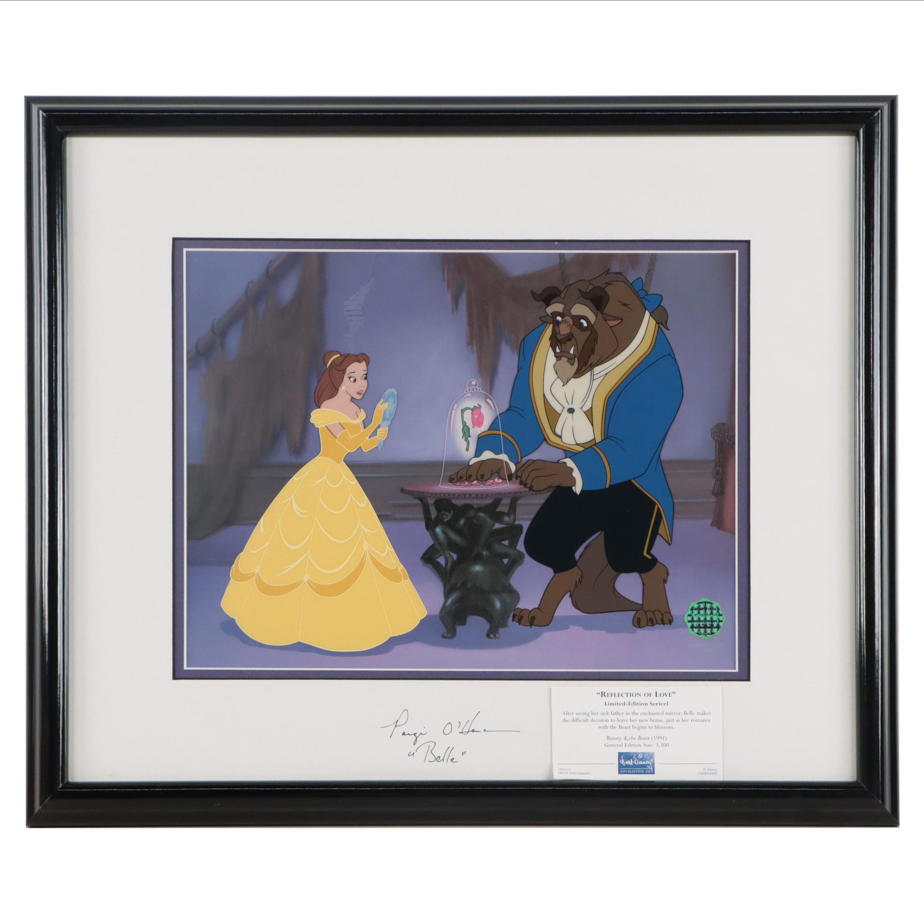 Disney Signed Sericel by Character Voice Artist "Reflection of Love," 1999