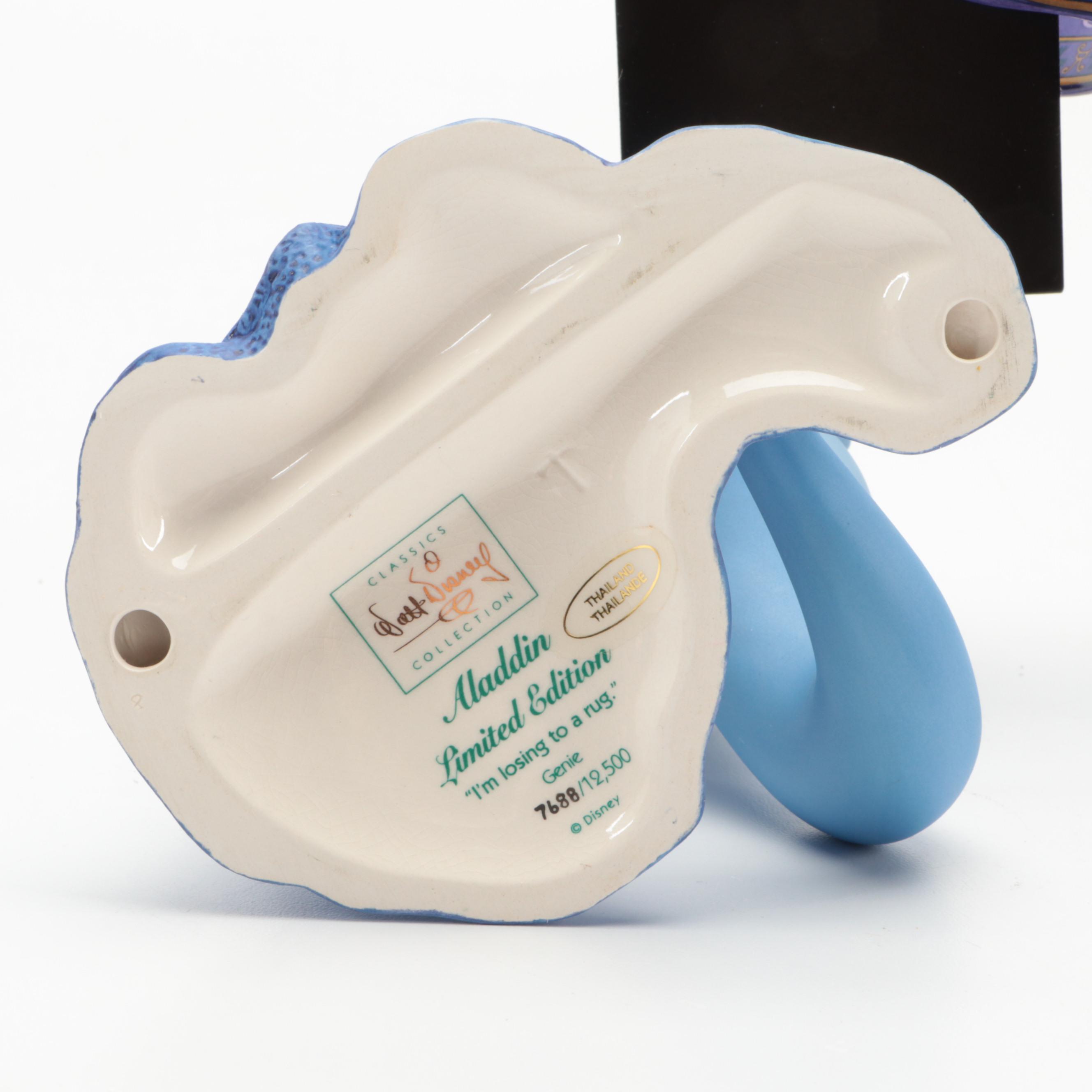 Walt Disney Classics Aladdin "I'm Losing to a Rug" and Other Ceramic Figurines