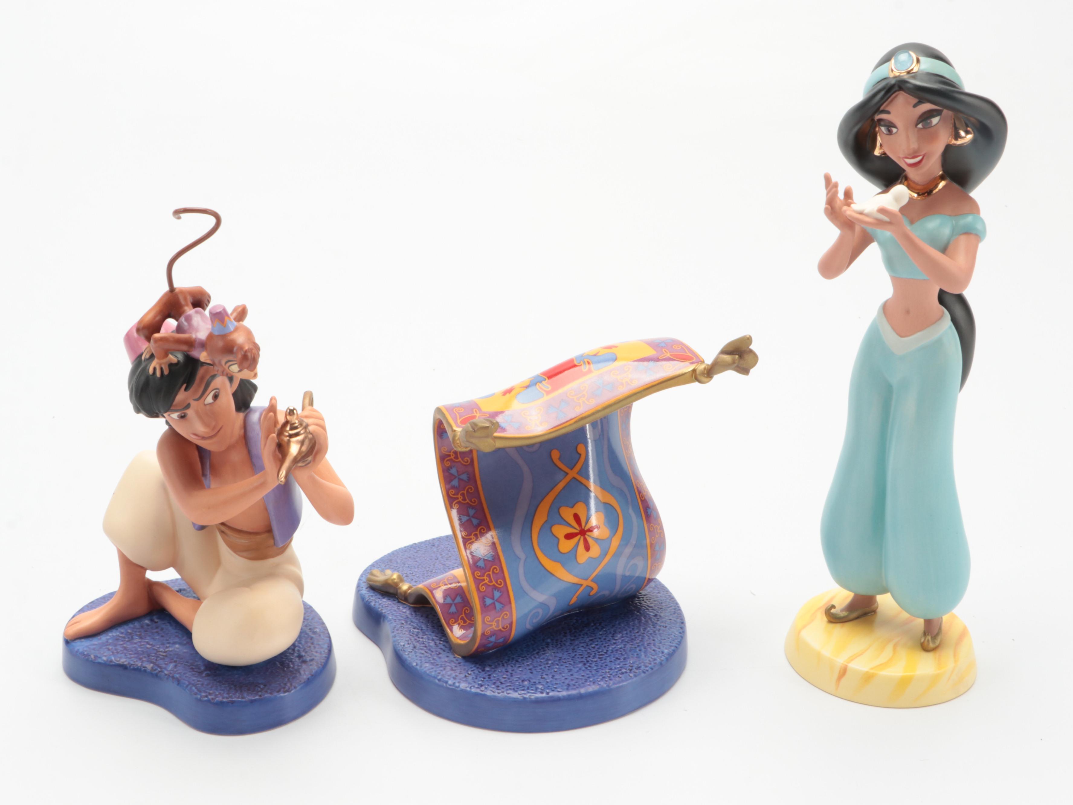 Walt Disney Classics Aladdin "I'm Losing to a Rug" and Other Ceramic Figurines