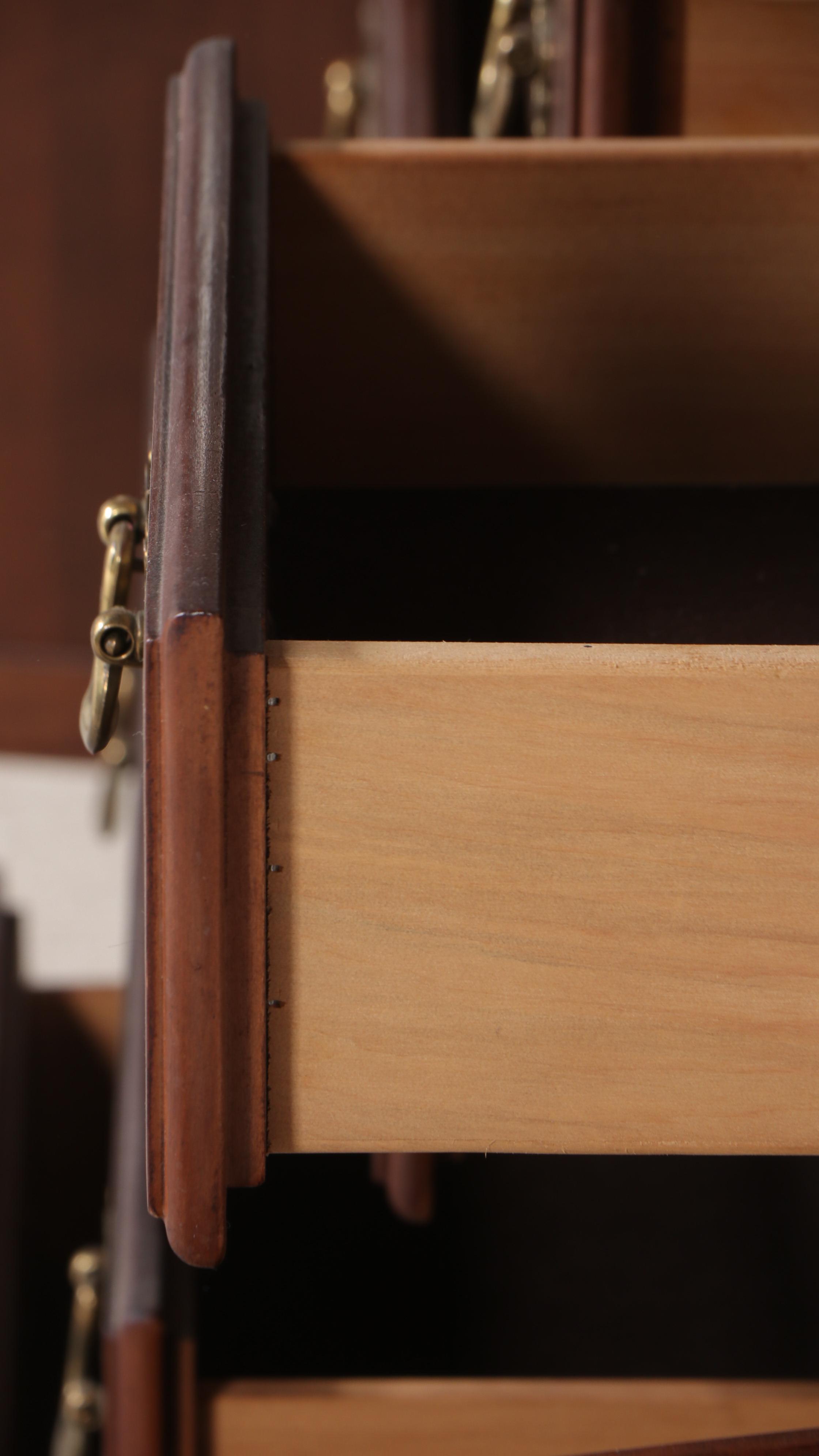 Federal Style Mahogany Breakfront China Cabinet, Late 20th Century