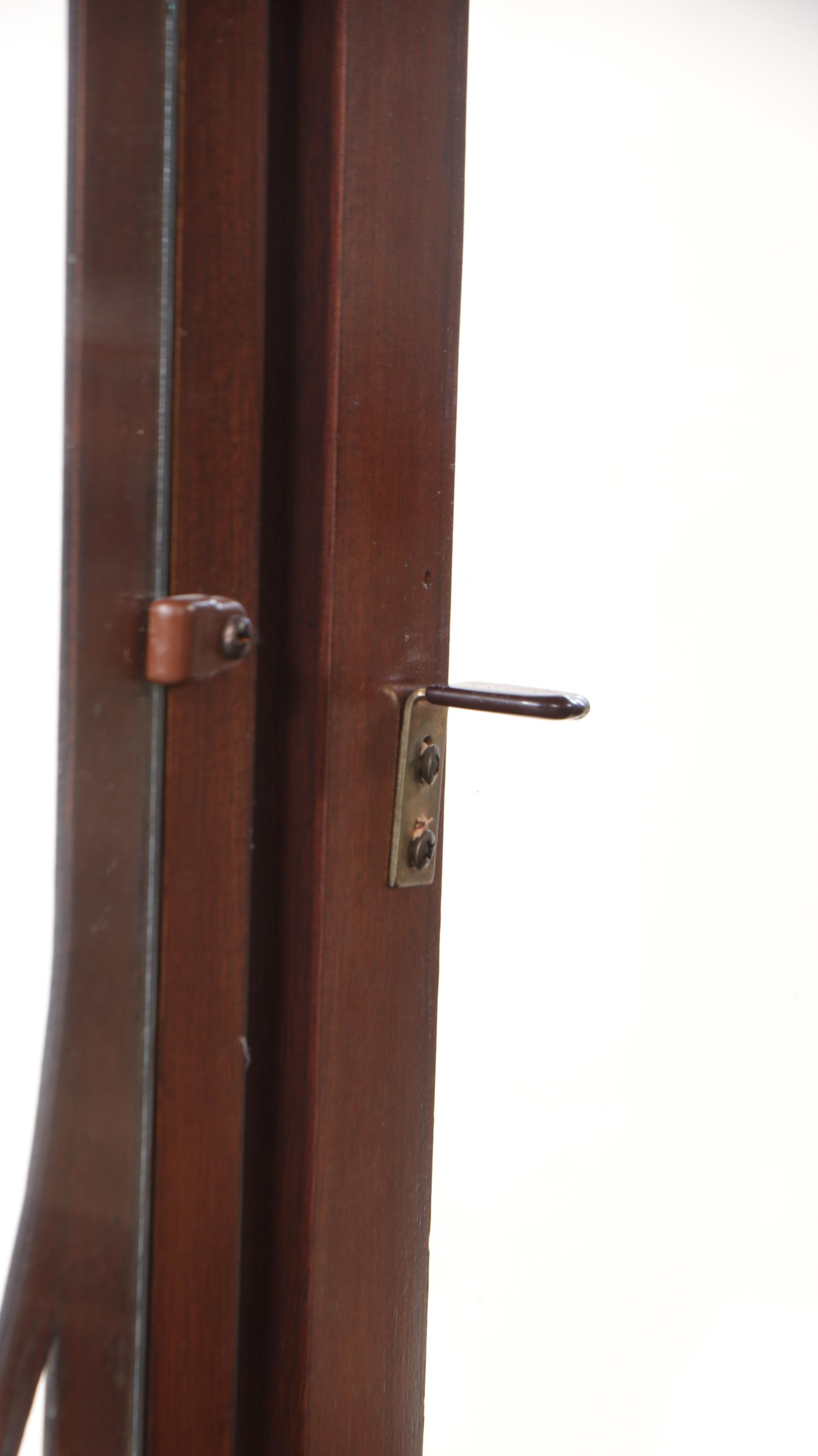 Federal Style Mahogany Breakfront China Cabinet, Late 20th Century