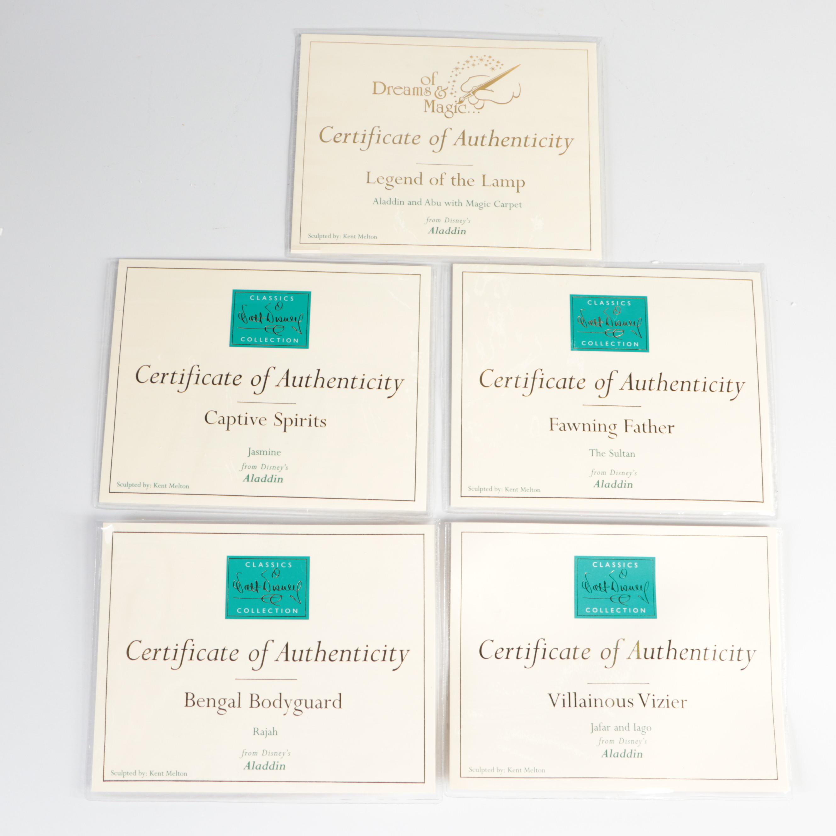 Walt Disney Classics Aladdin "I'm Losing to a Rug" and Other Ceramic Figurines