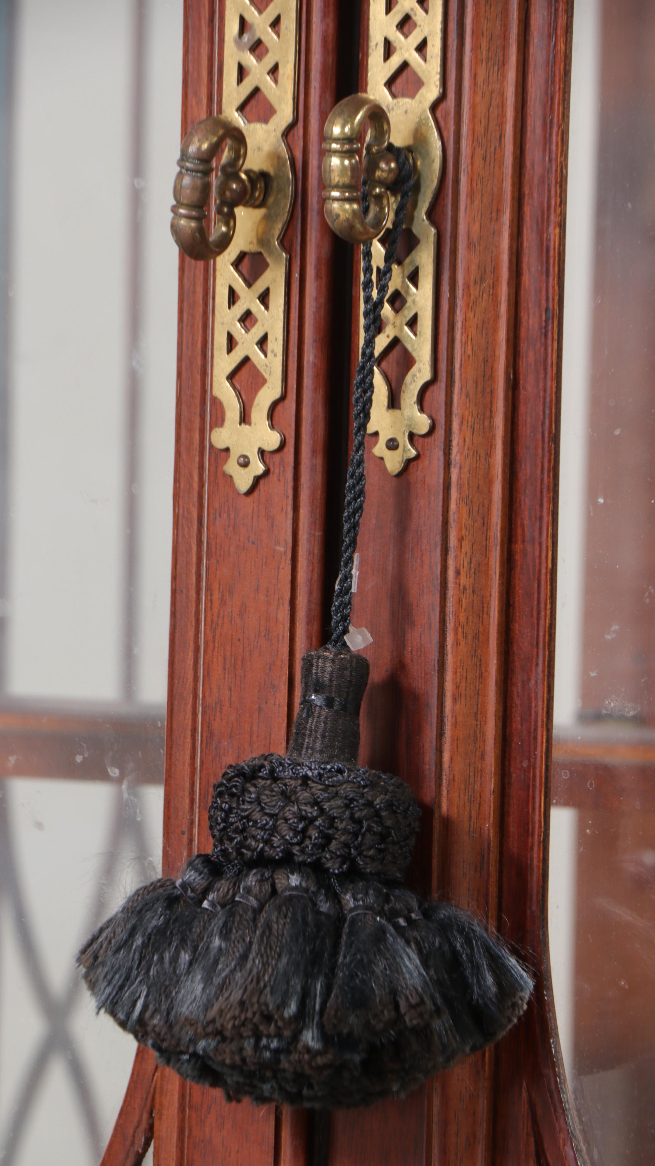 Federal Style Mahogany Breakfront China Cabinet, Late 20th Century