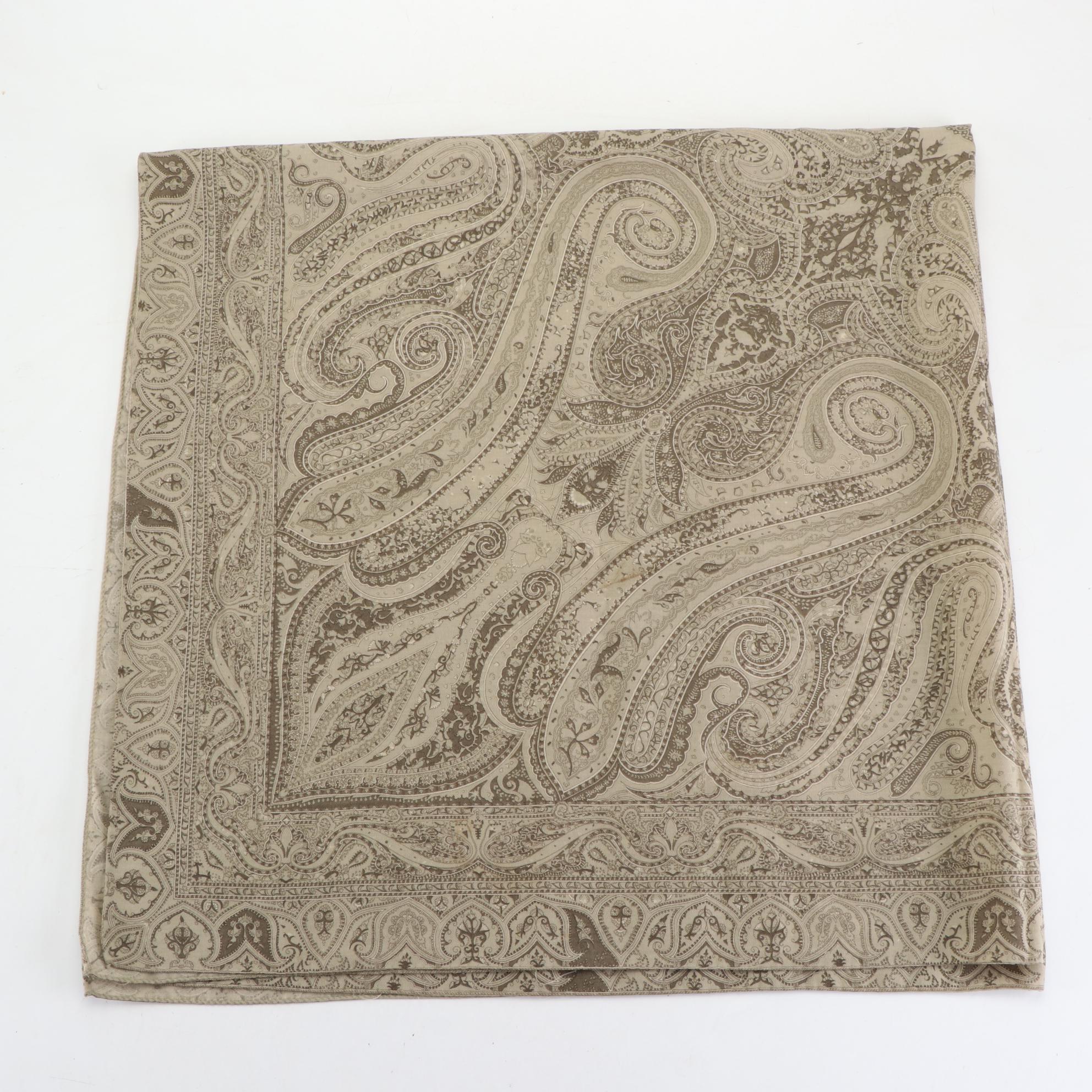 Collectioneighteen American Flag Print Shawl with Anne Klein Paisley Scarf