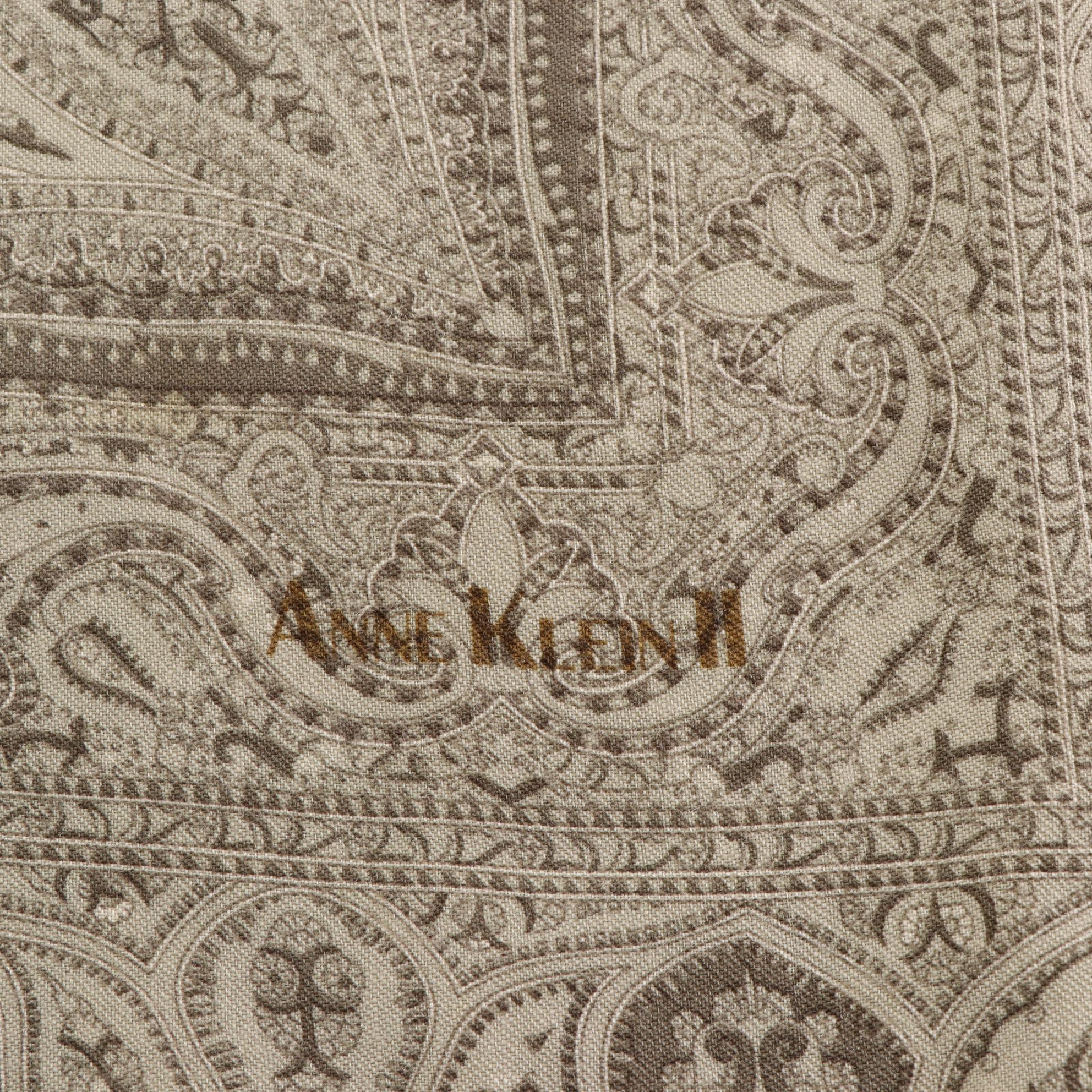 Collectioneighteen American Flag Print Shawl with Anne Klein Paisley Scarf