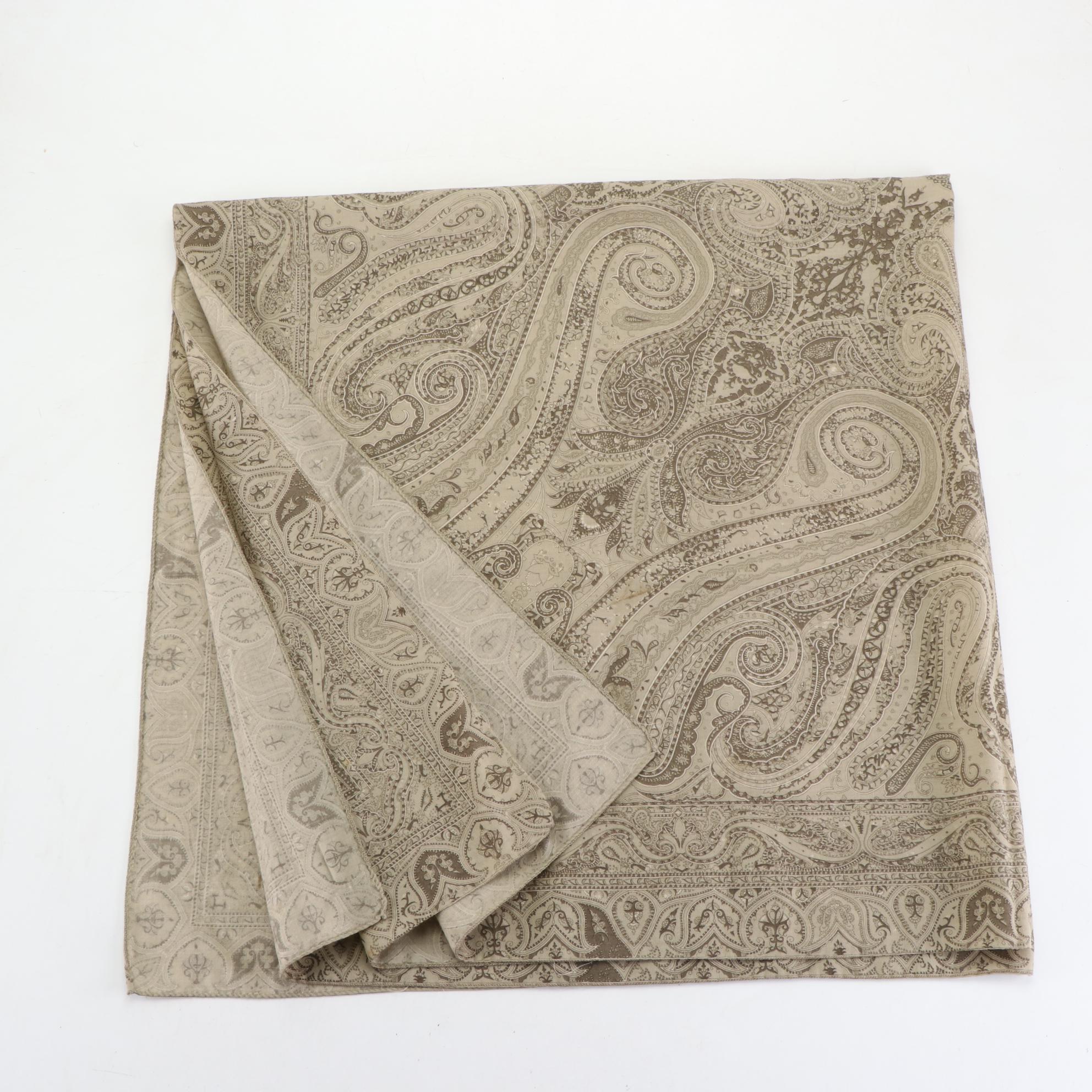 Collectioneighteen American Flag Print Shawl with Anne Klein Paisley Scarf