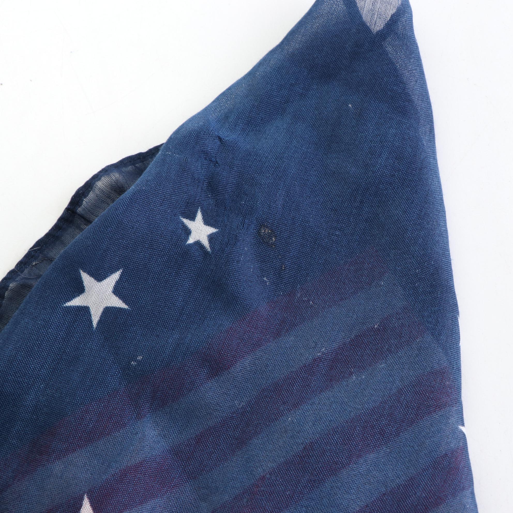 Collectioneighteen American Flag Print Shawl with Anne Klein Paisley Scarf