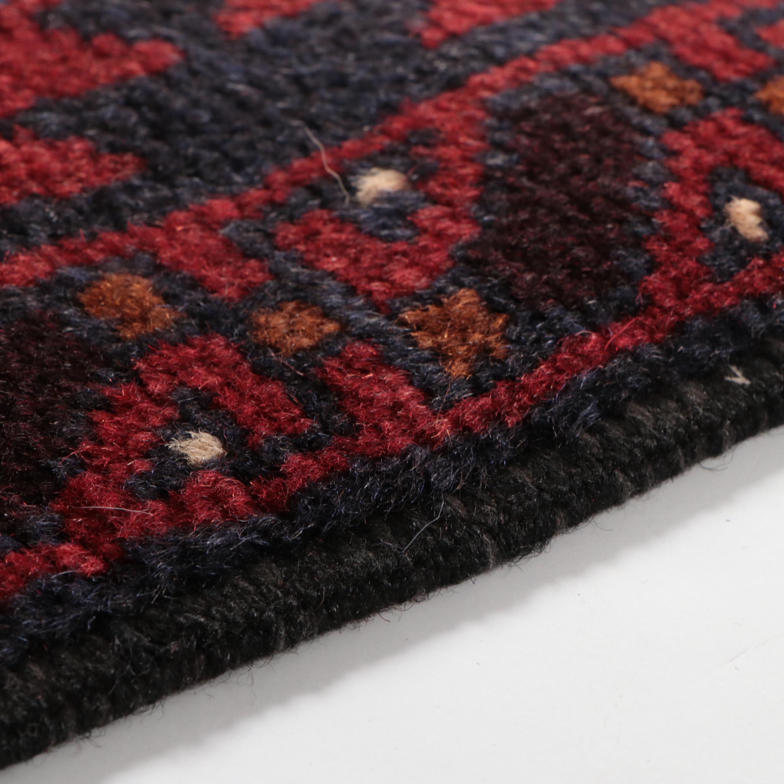 2'9 x 4'5 Hand-Knotted Afghan Baluch Accent Rug