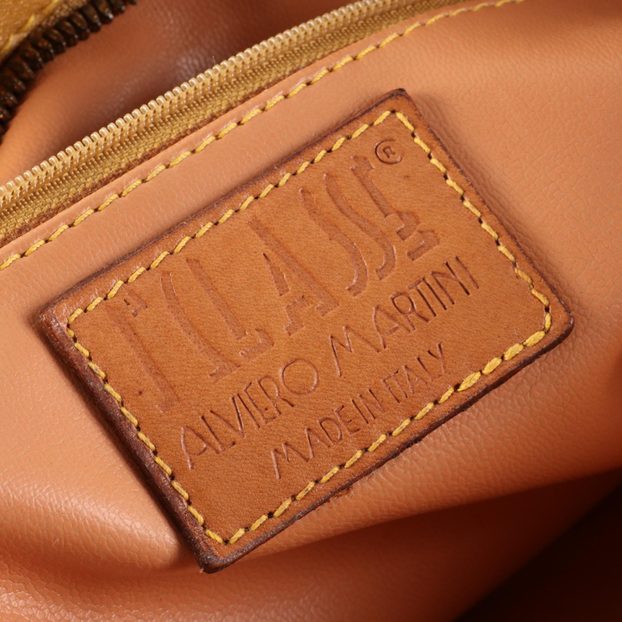 Alviero Martini Prima Classe Geo Classic Tote in Coated Canvas and Leather