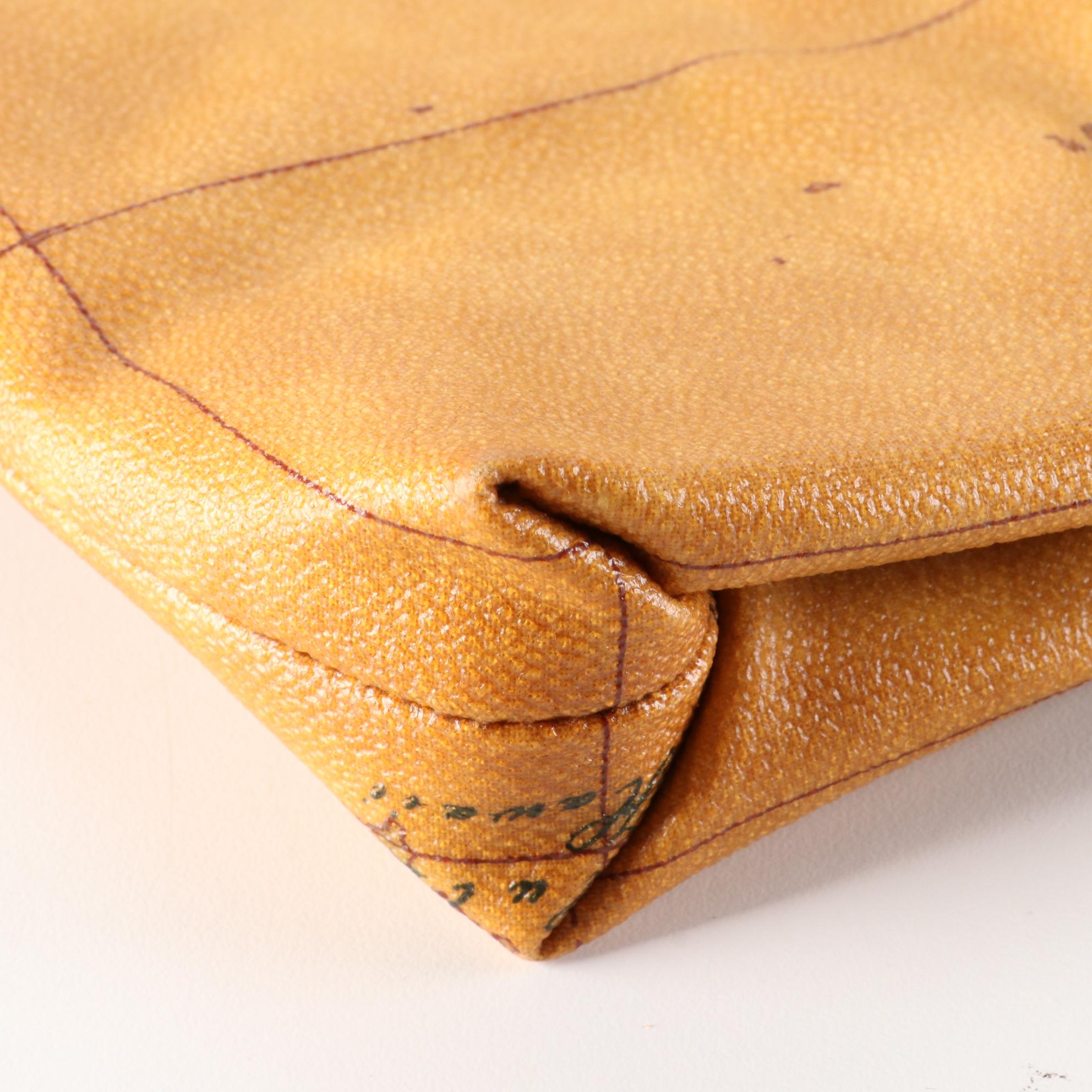 Alviero Martini Prima Classe Geo Classic Tote in Coated Canvas and Leather