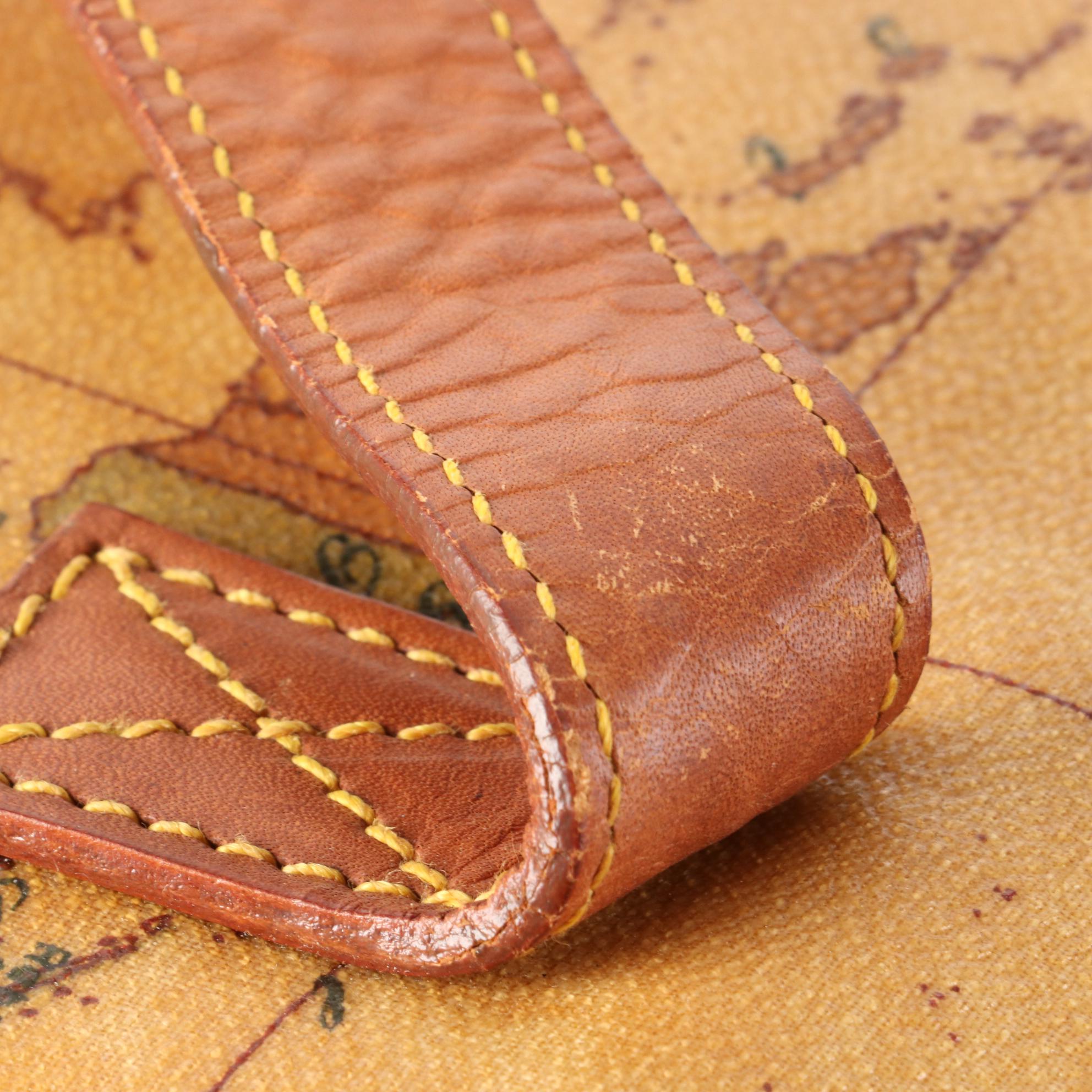 Alviero Martini Prima Classe Geo Classic Tote in Coated Canvas and Leather