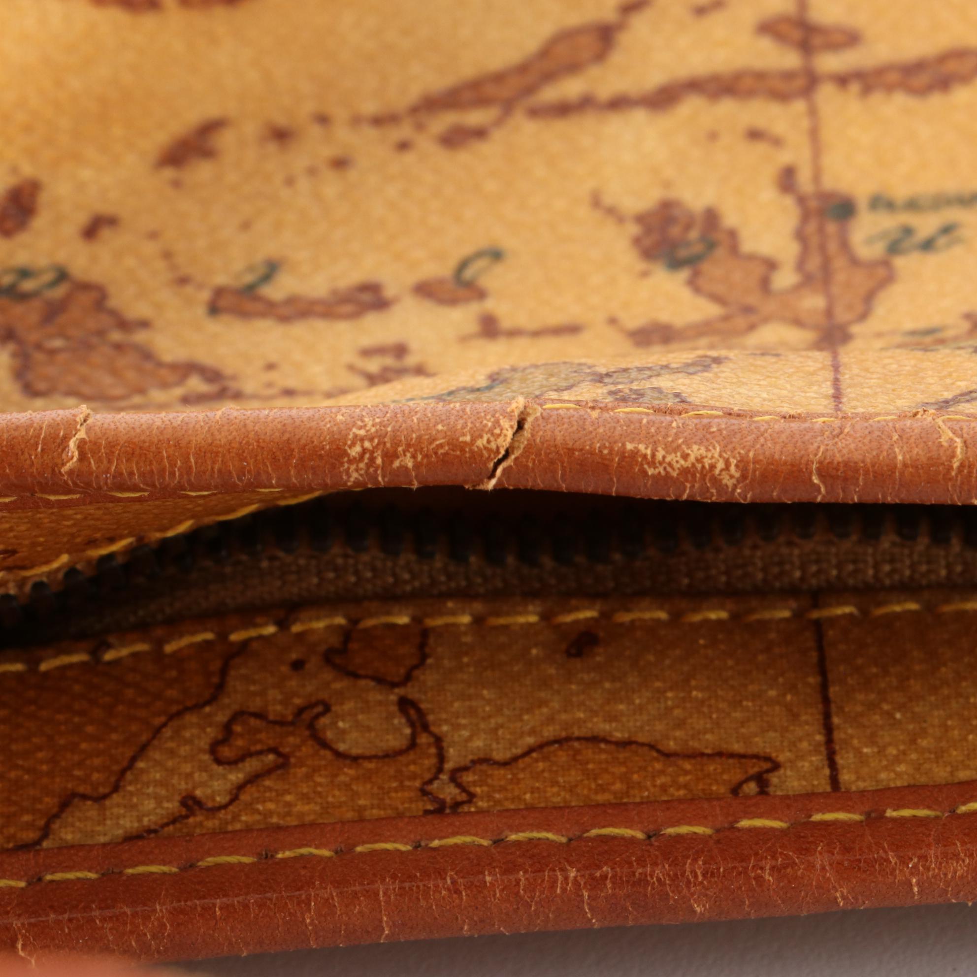 Alviero Martini Prima Classe Geo Classic Tote in Coated Canvas and Leather