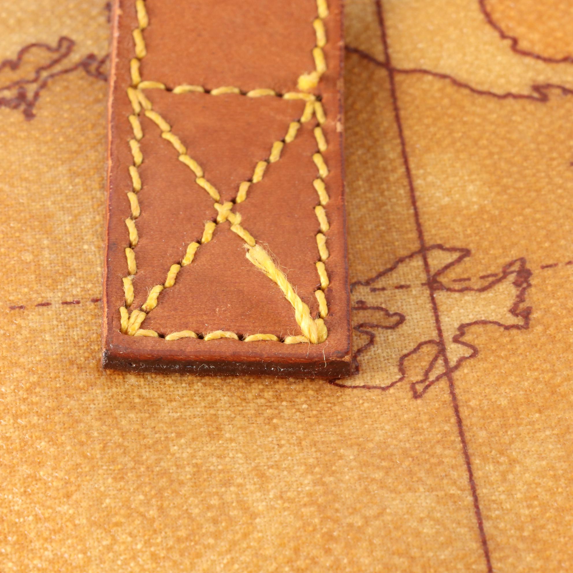 Alviero Martini Prima Classe Geo Classic Tote in Coated Canvas and Leather