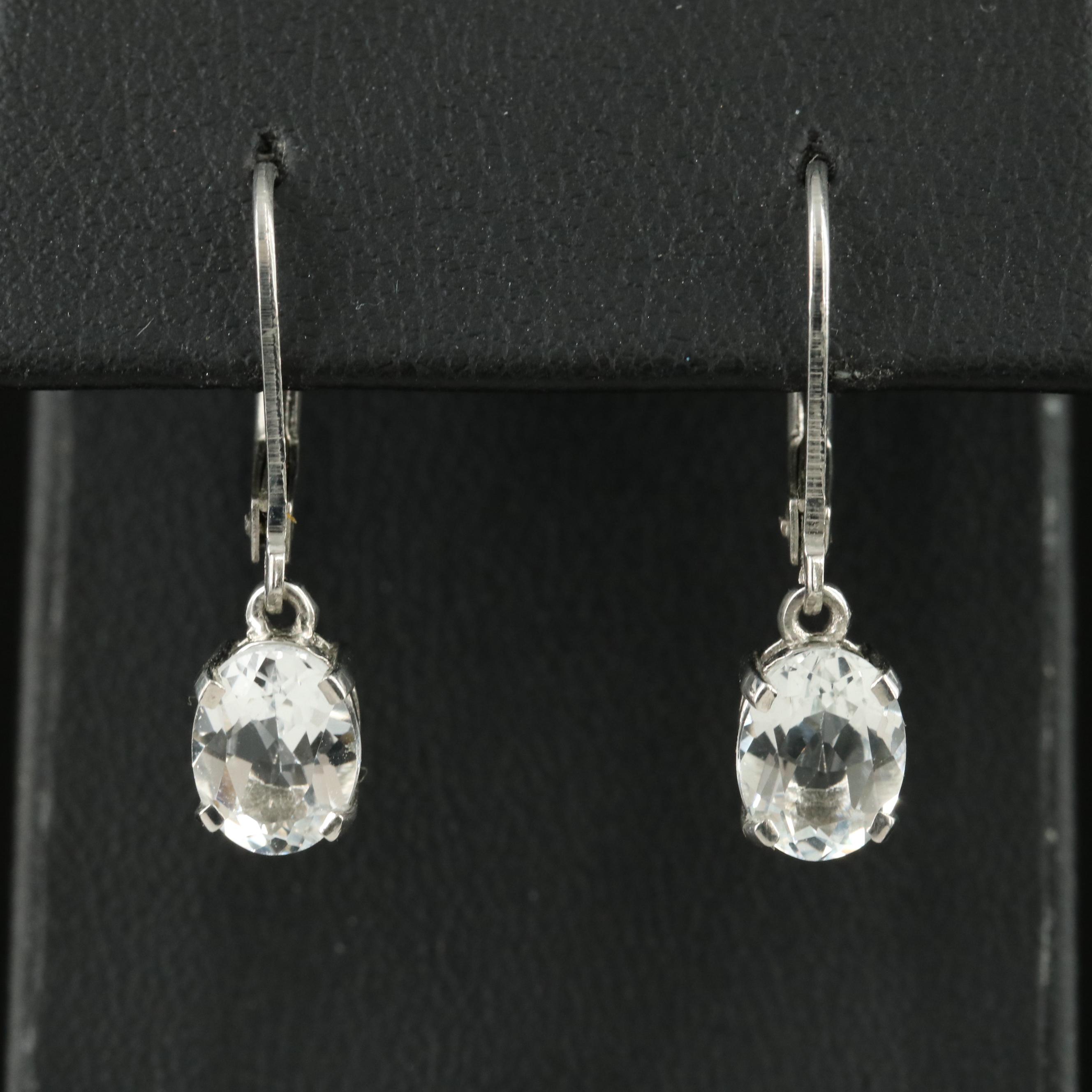 Sterling White Topaz Earrings