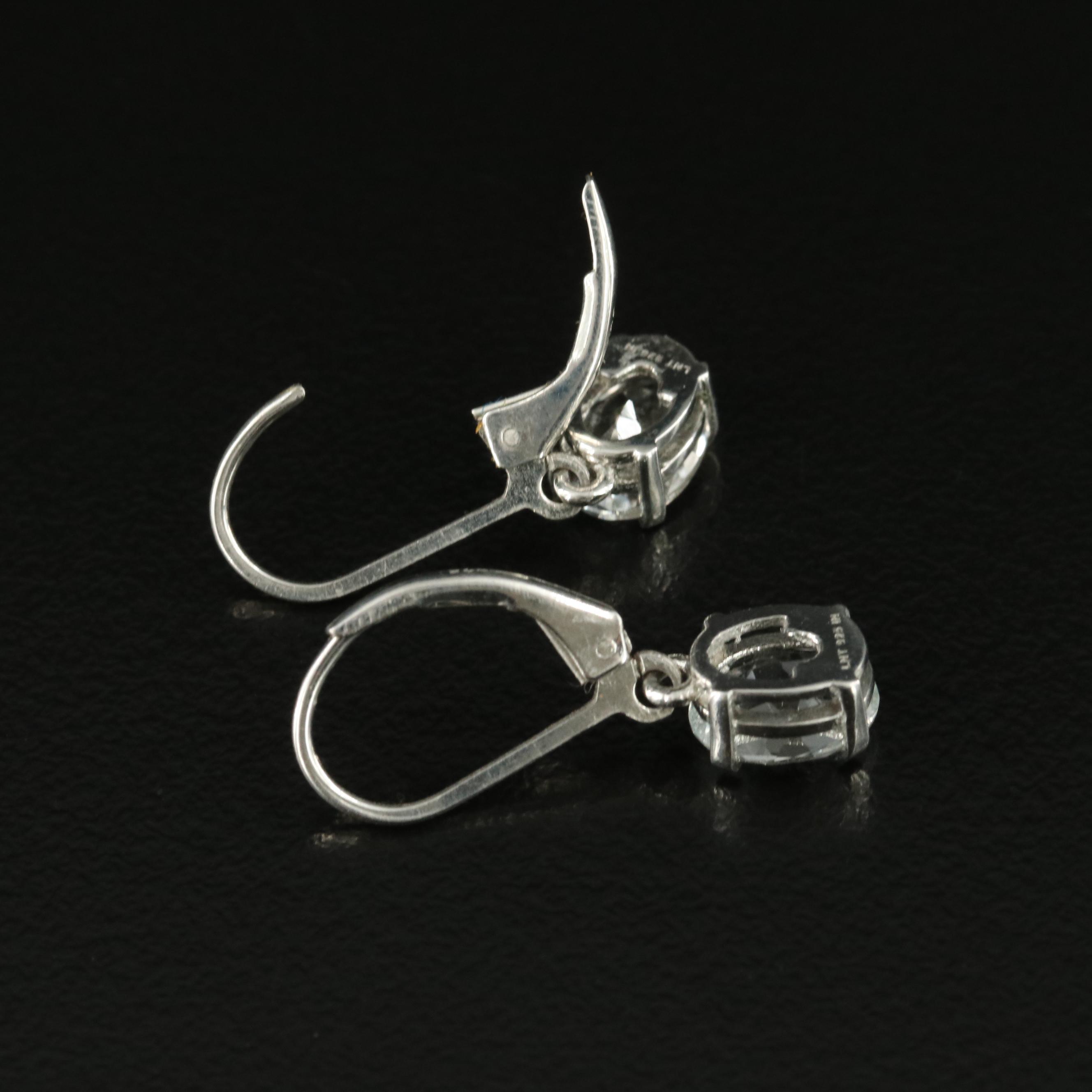 Sterling White Topaz Earrings