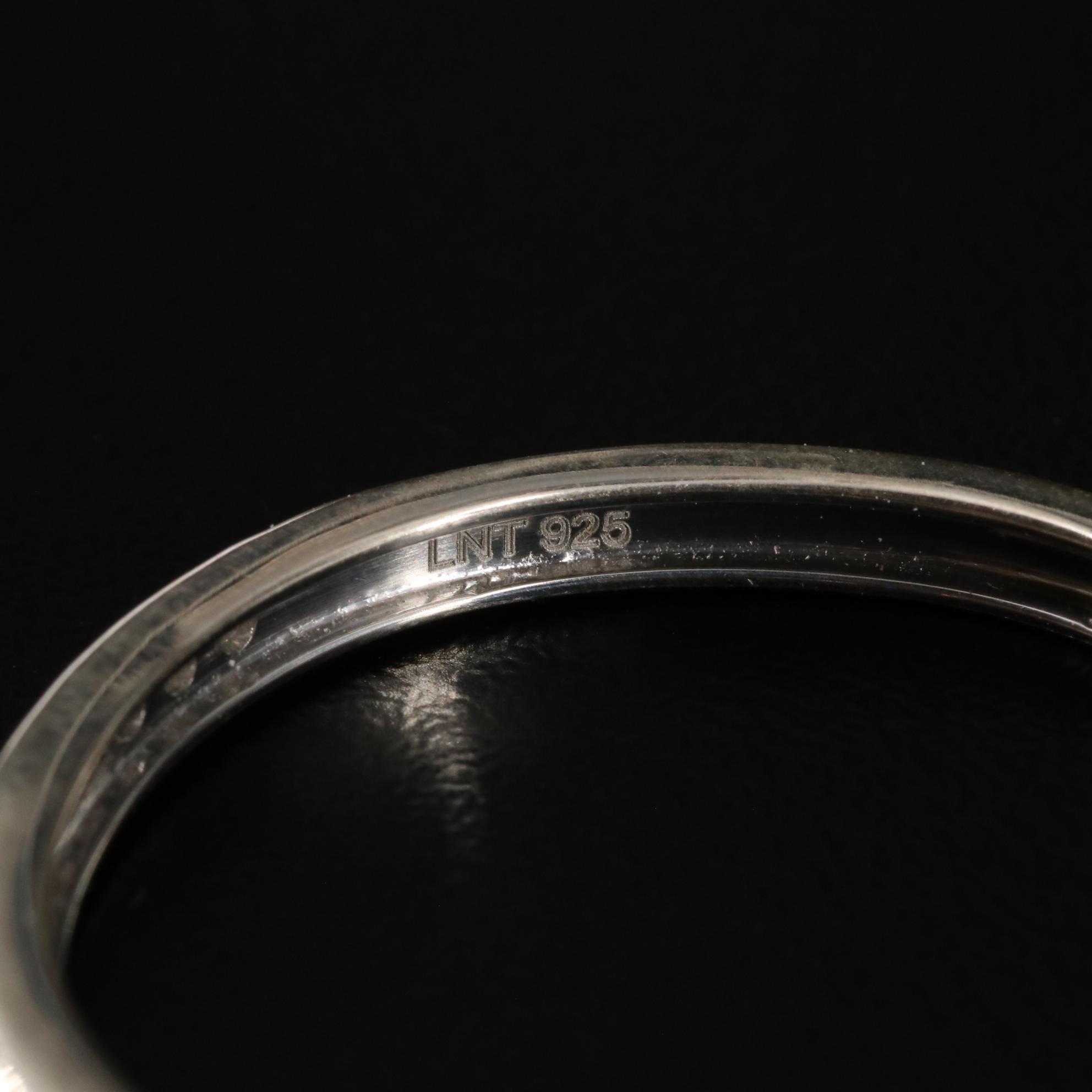 Sterling Diamond Hoop Earrings