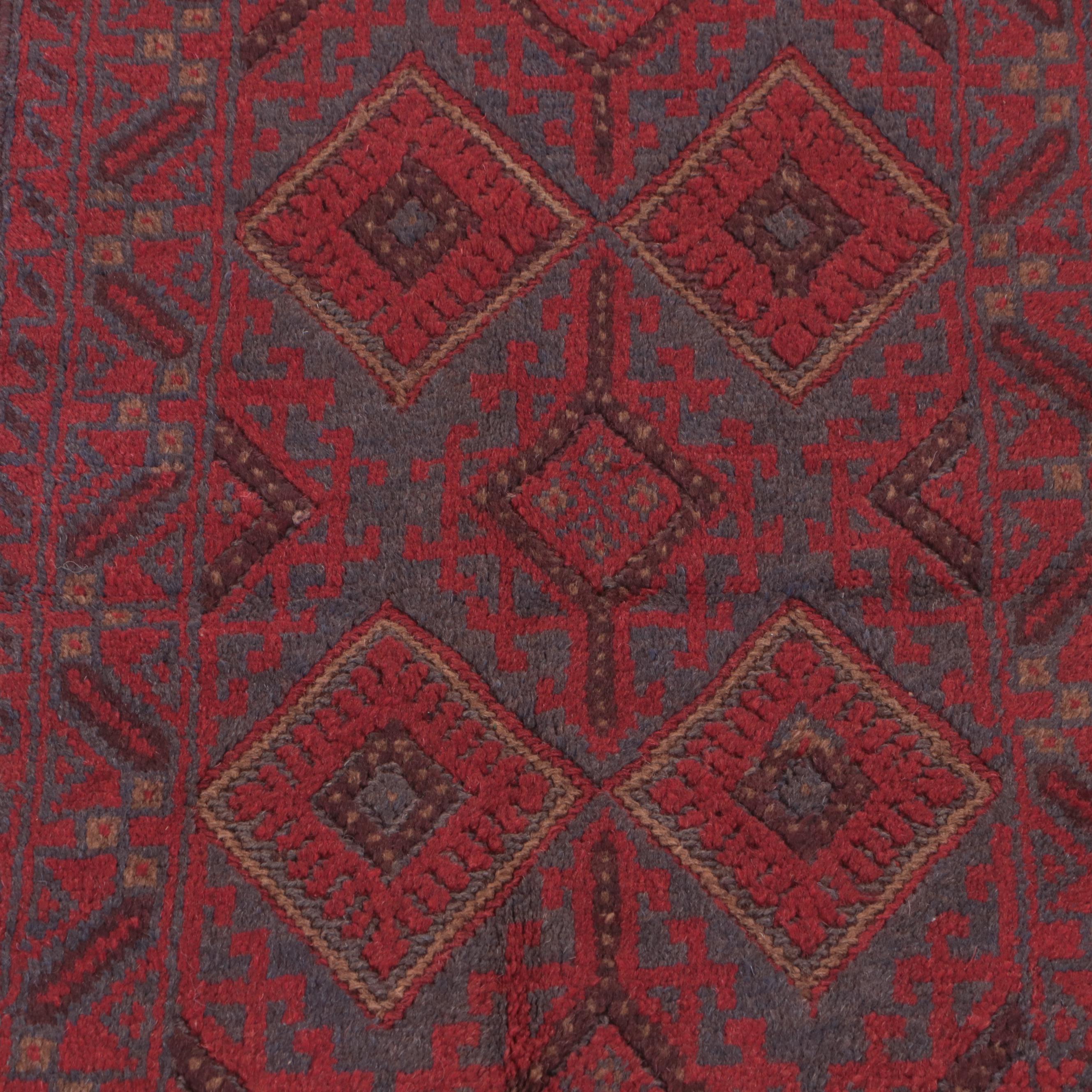 2'1 x 8'5 Hand-Knotted Afghan Mixed Technique Carpet Runner