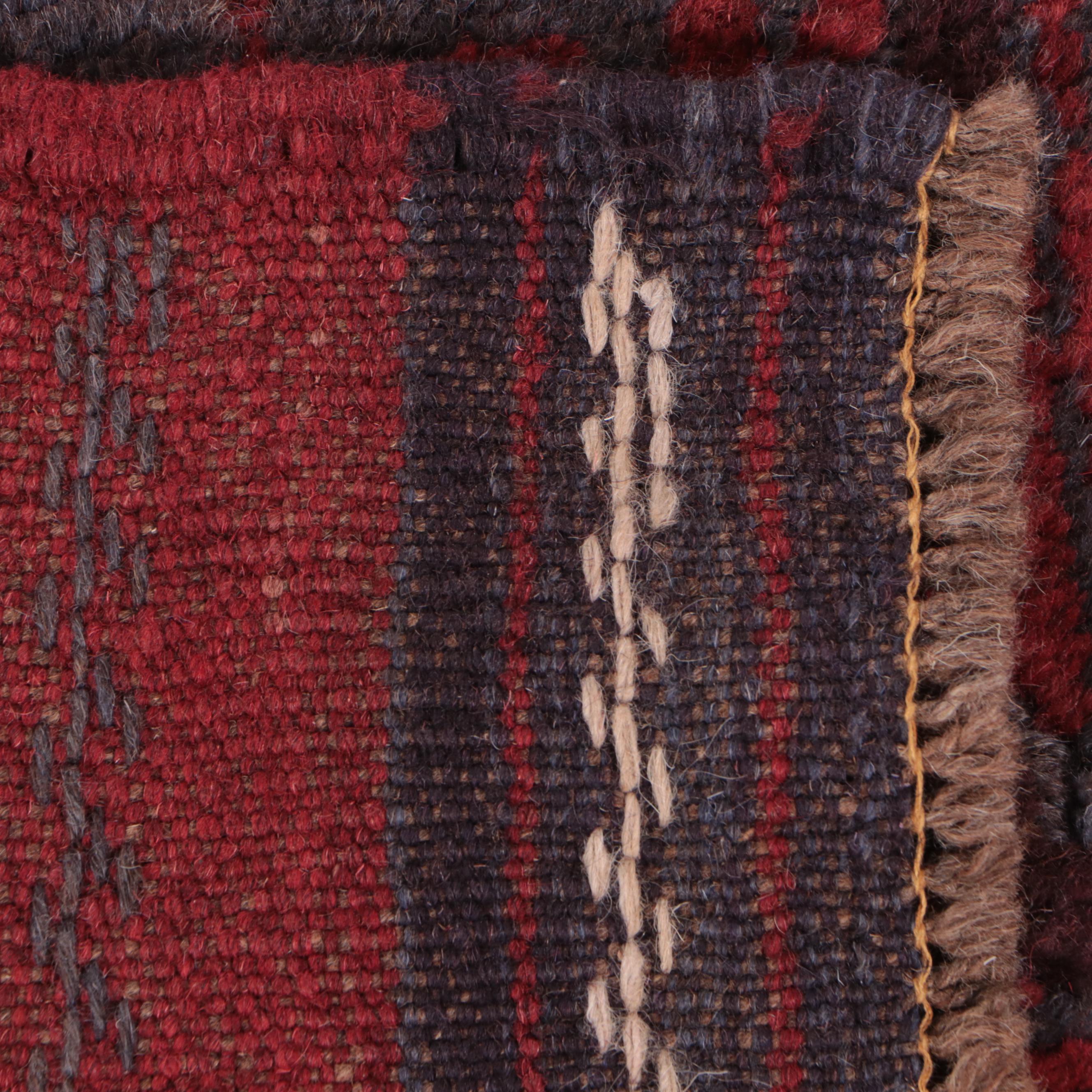 2'1 x 8'5 Hand-Knotted Afghan Mixed Technique Carpet Runner