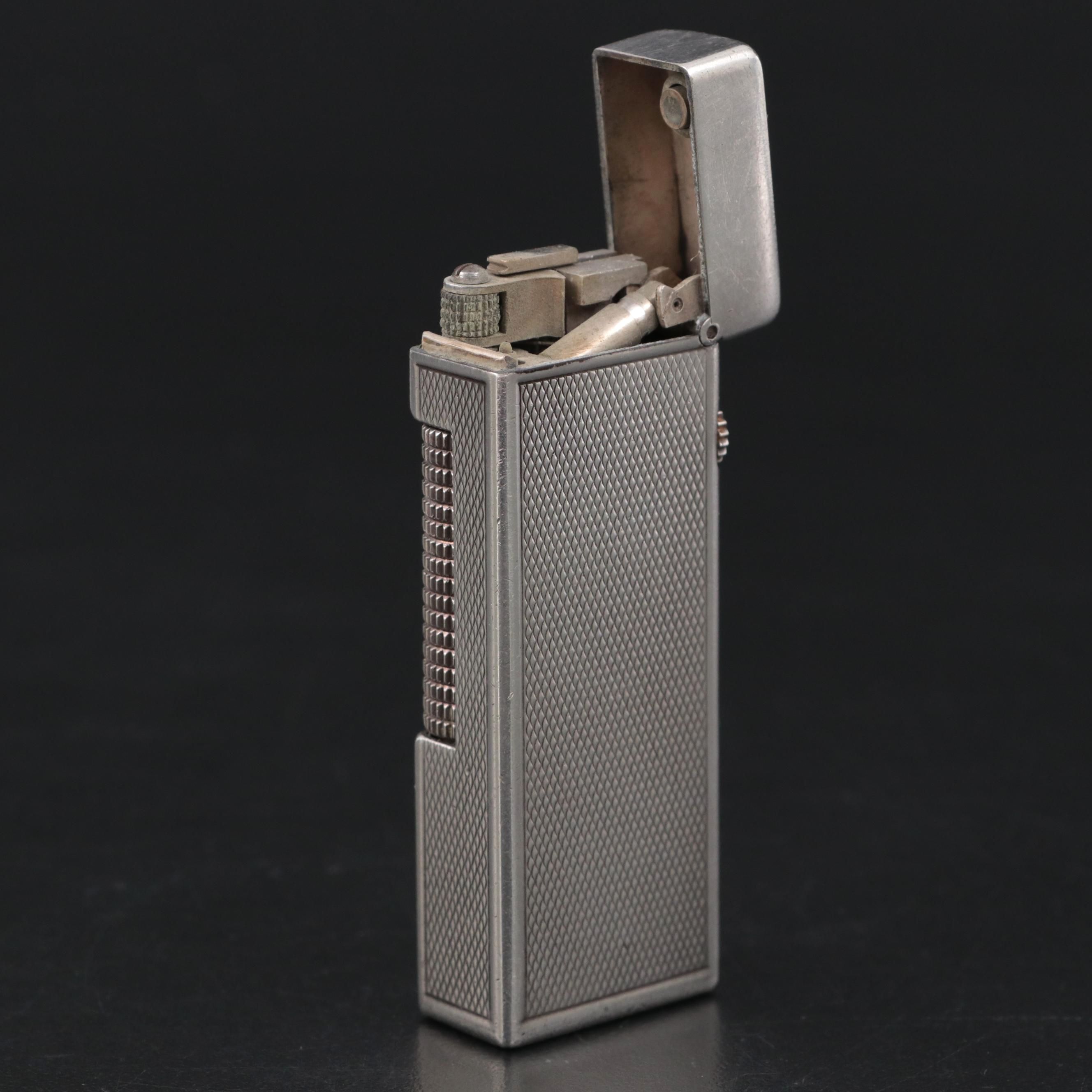 Dunhill Silver Plated Pocket Lighter, Early to Mid 20th Century