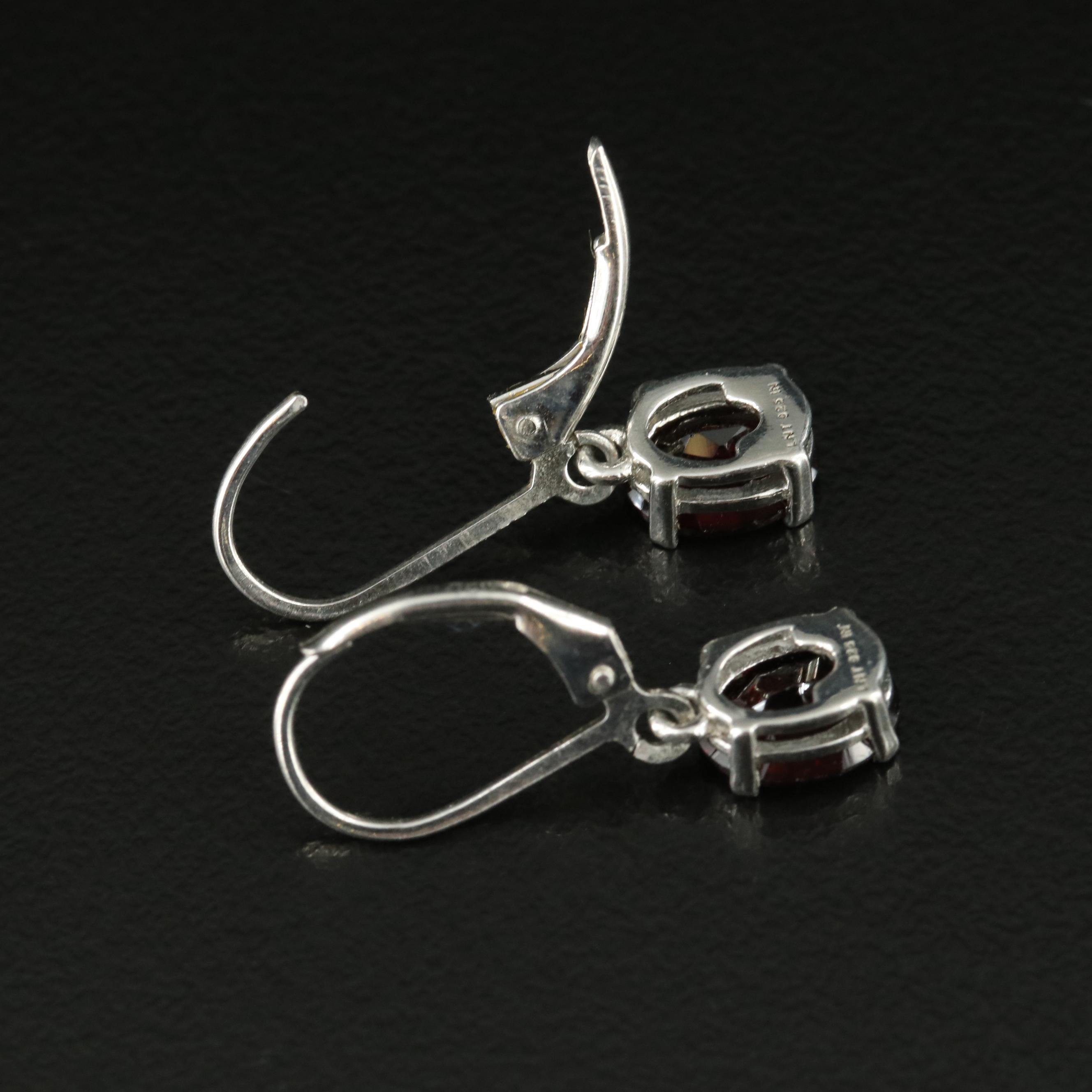 Sterling Garnet Earrings