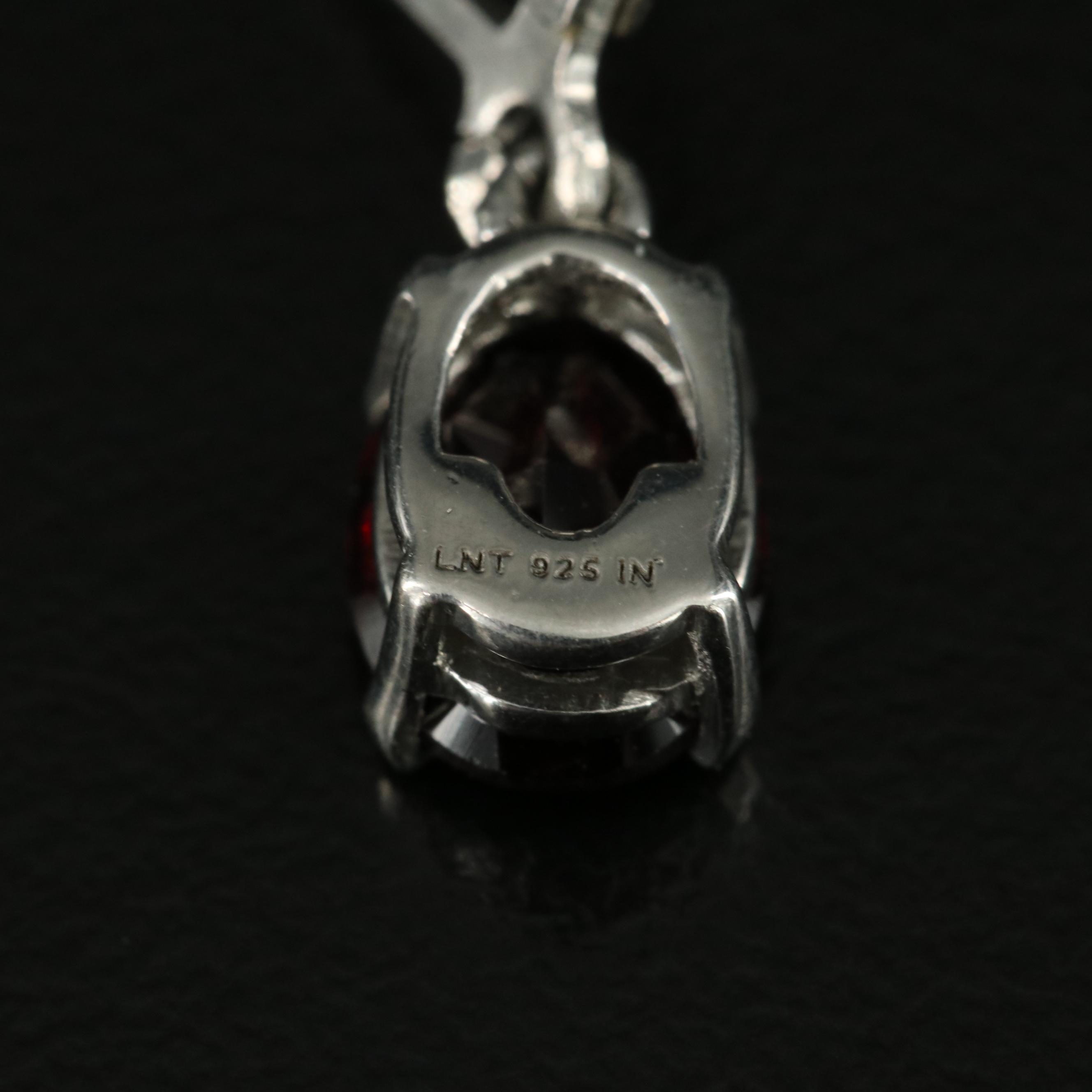 Sterling Garnet Earrings