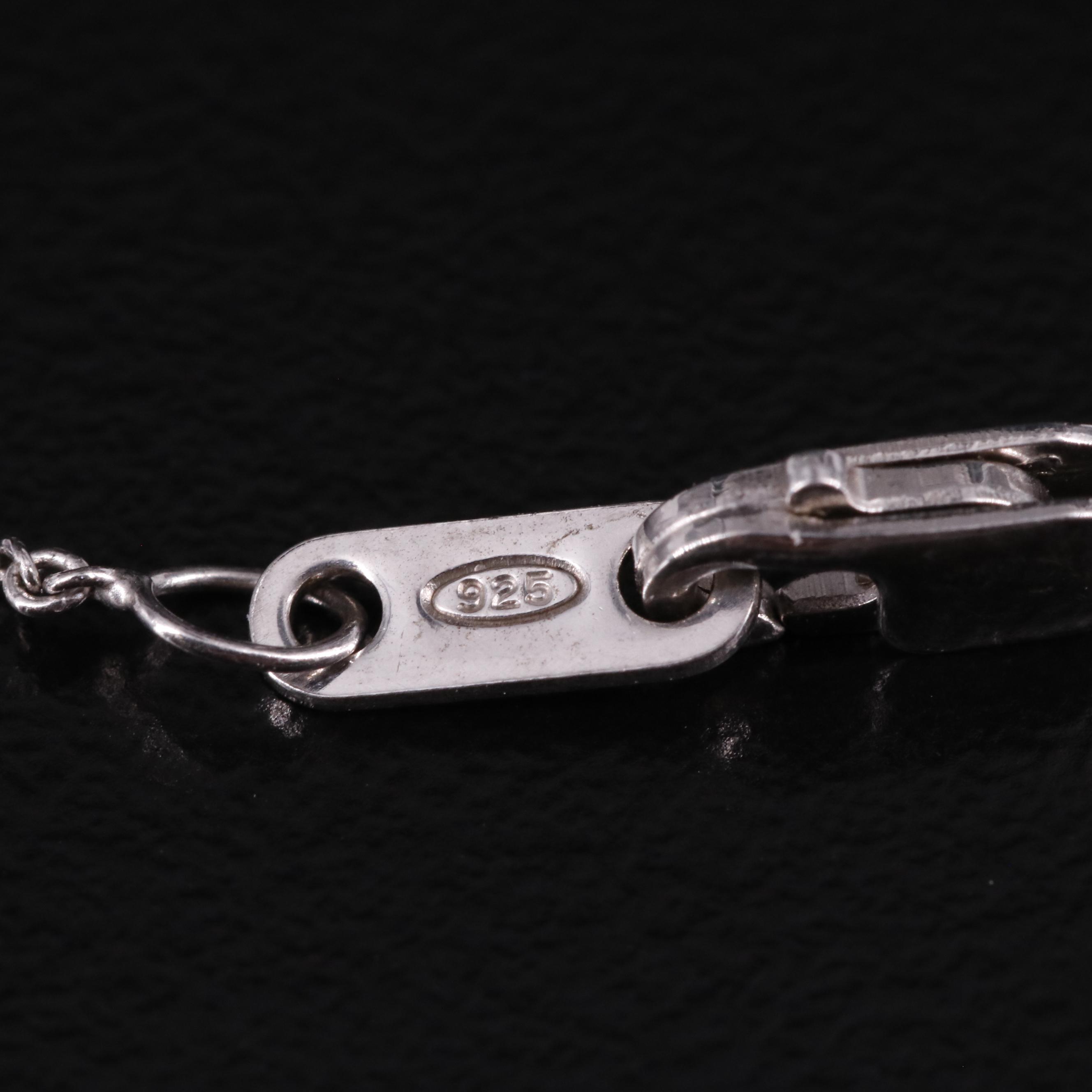 Sterling Diamond Teardrop Pendant Necklace