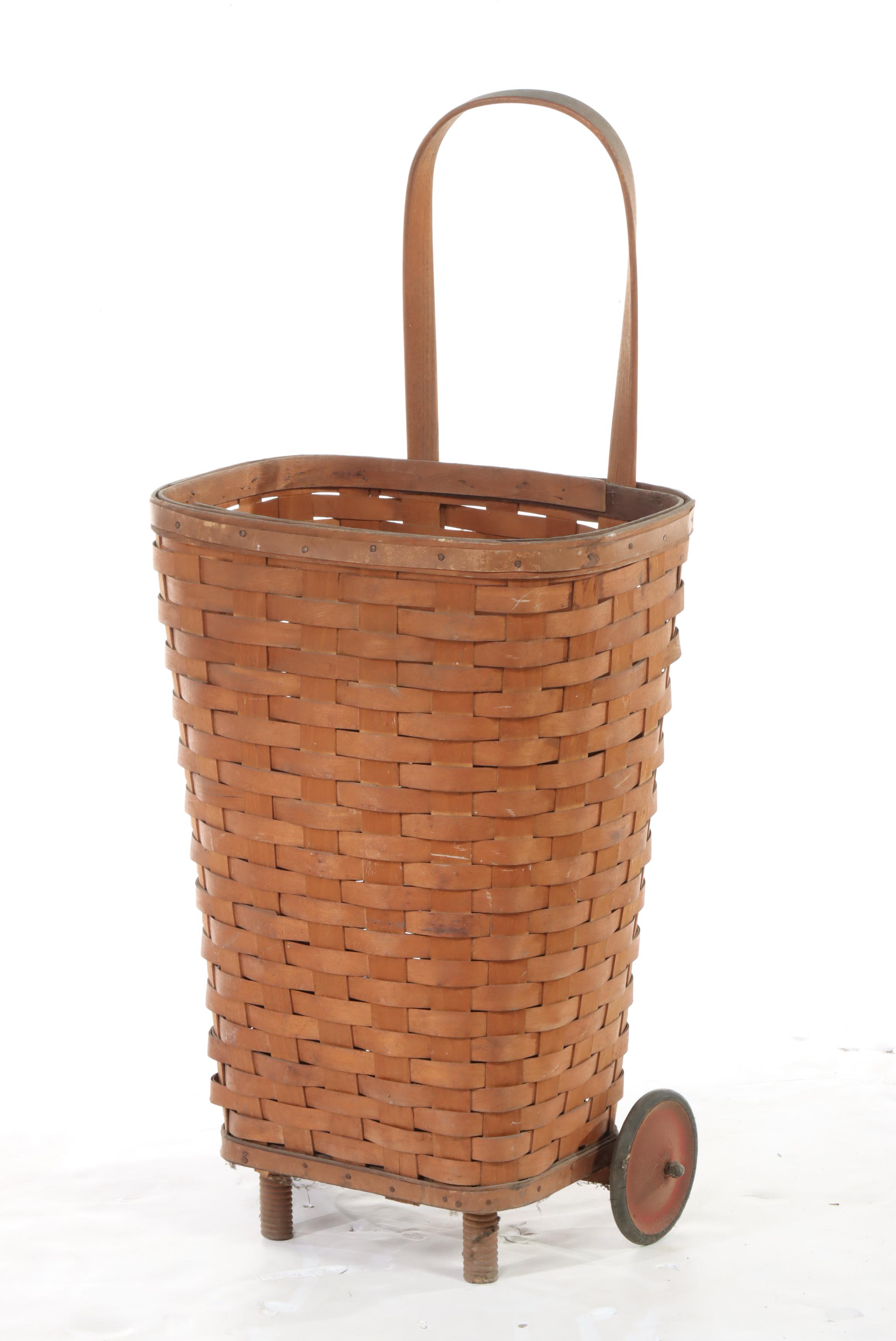 Red-Man Split Wood Grape Harvest Basket With More Wood Splint Baskets