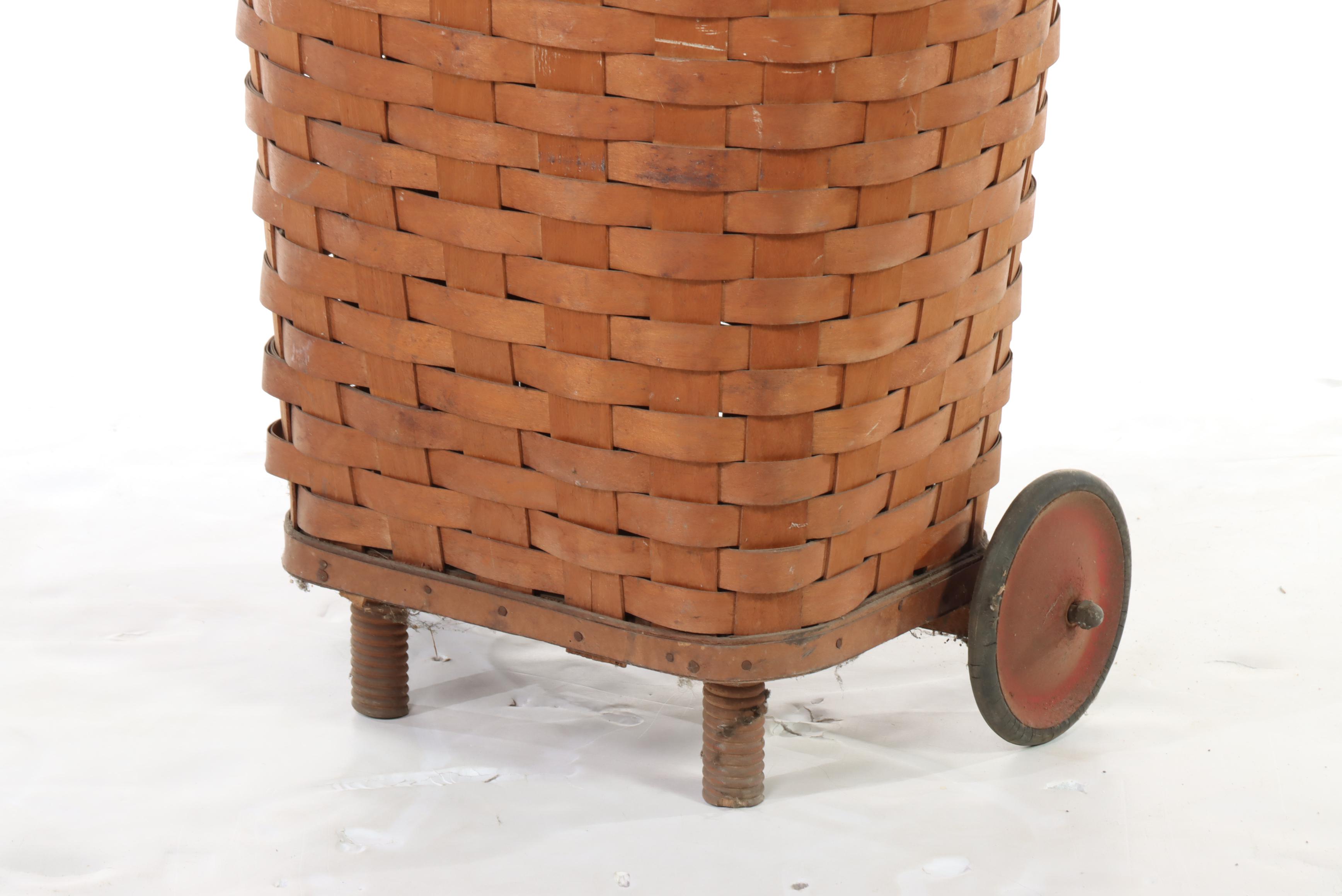 Red-Man Split Wood Grape Harvest Basket With More Wood Splint Baskets