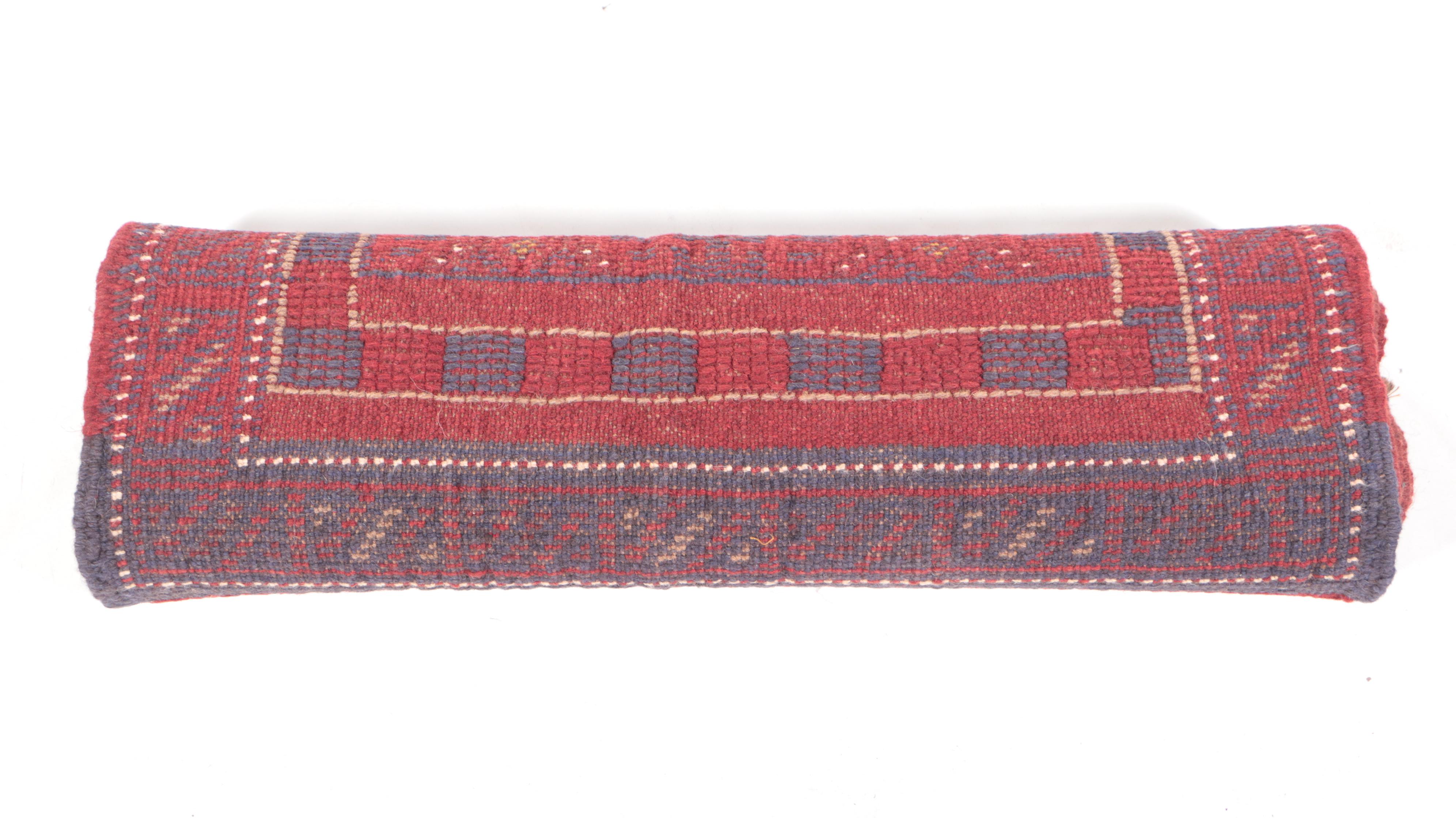 2'1 x 8'7 Hand-Knotted Afghan Mixed Technique Carpet Runner