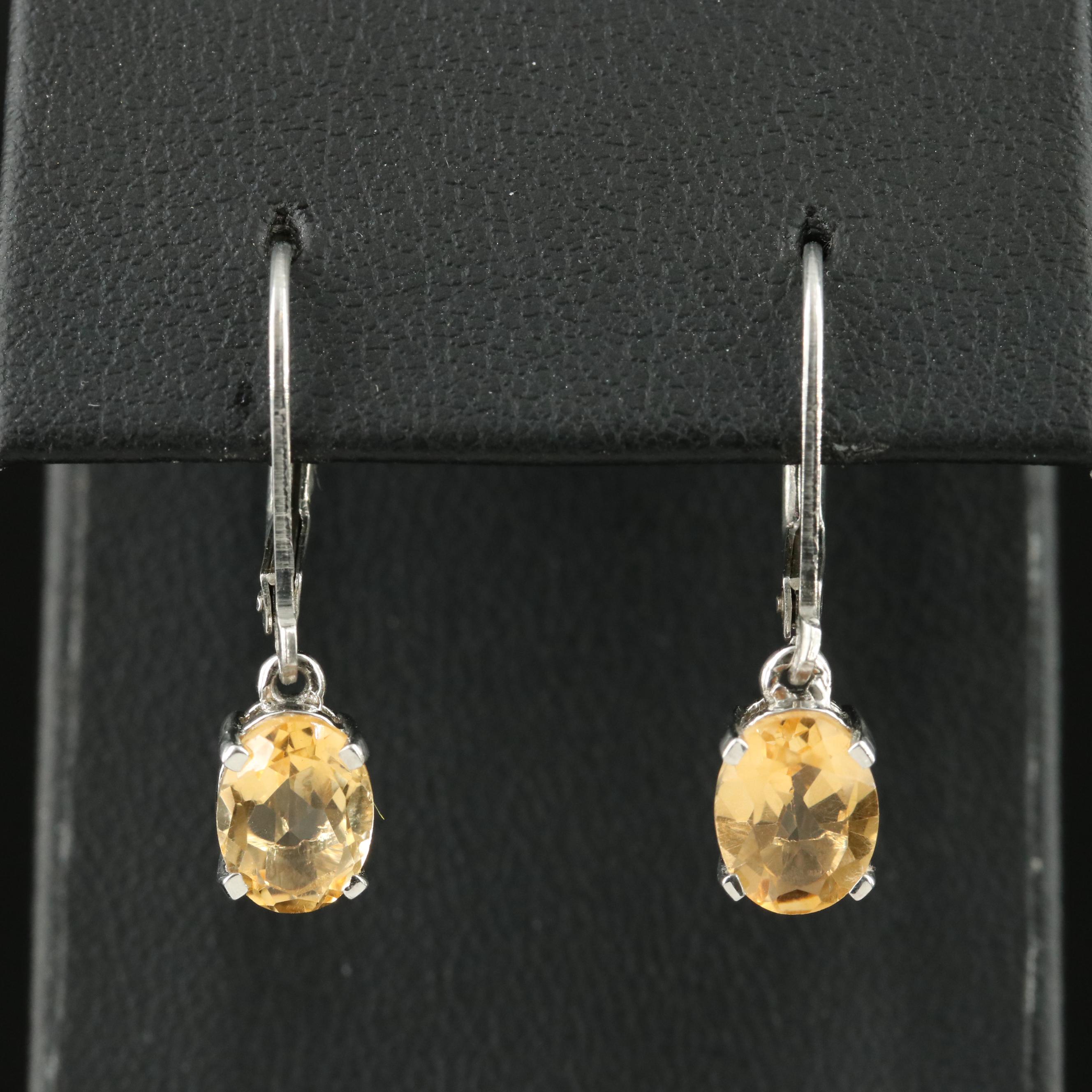 Sterling Citrine Earrings