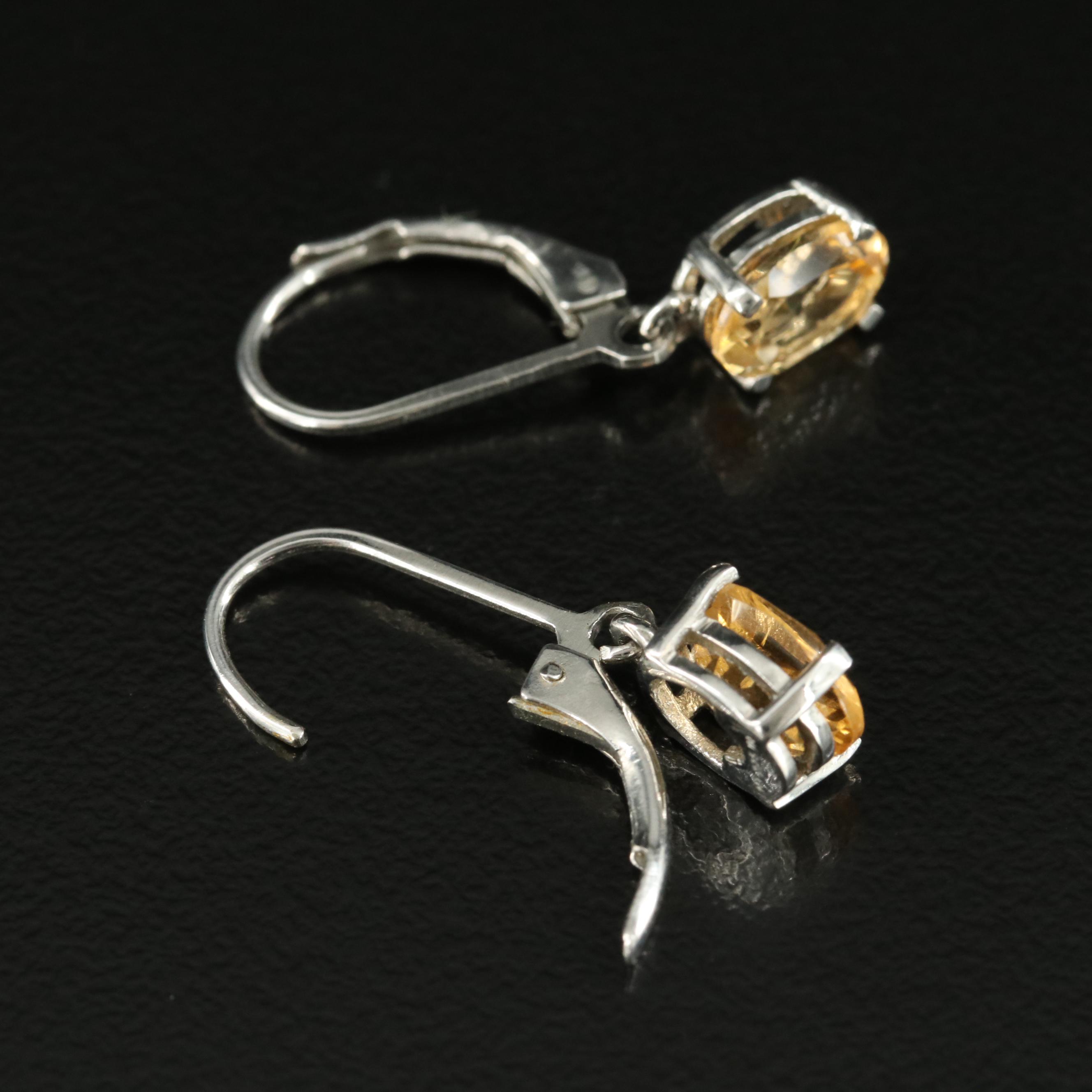 Sterling Citrine Earrings