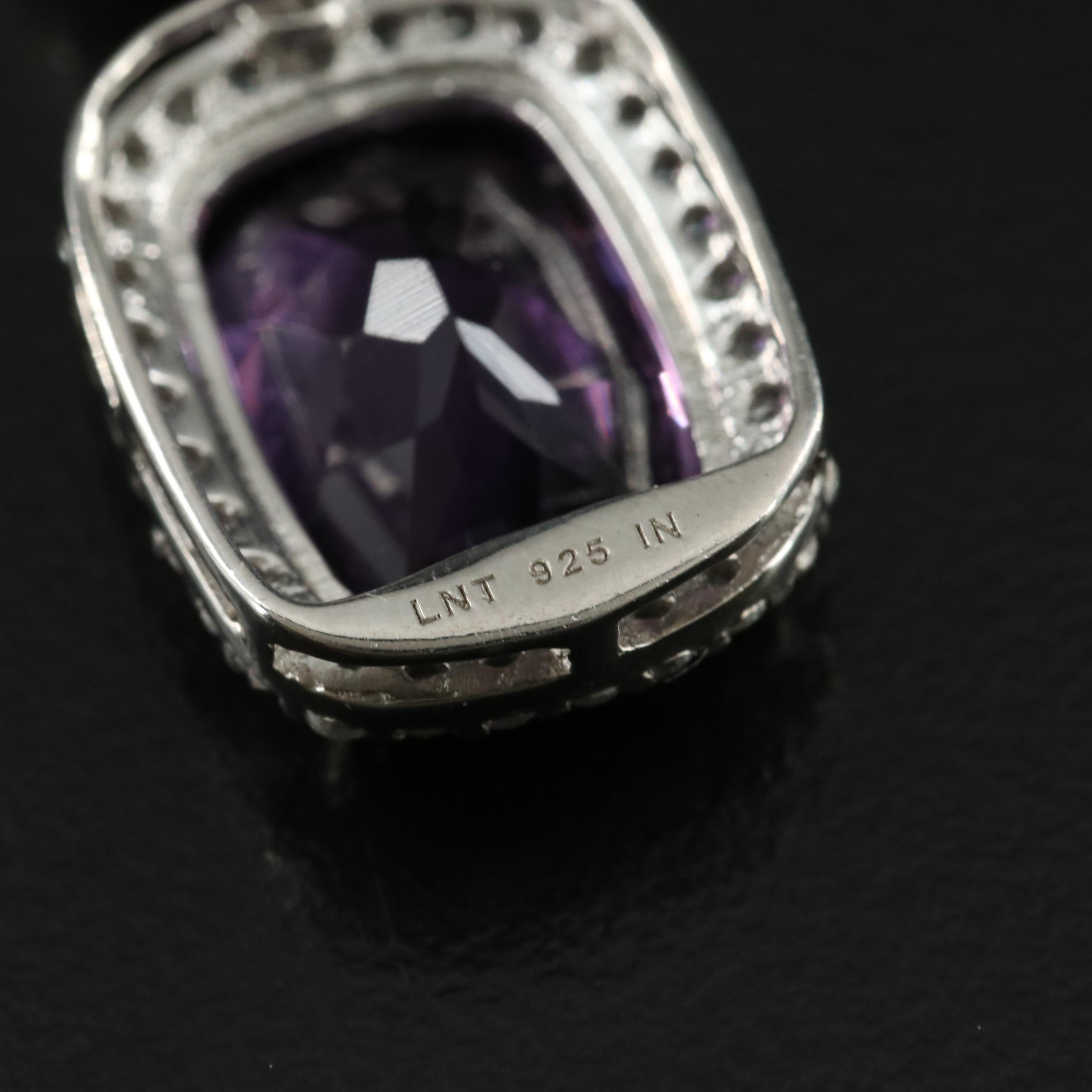 Sterling Amethyst and Topaz Earrings