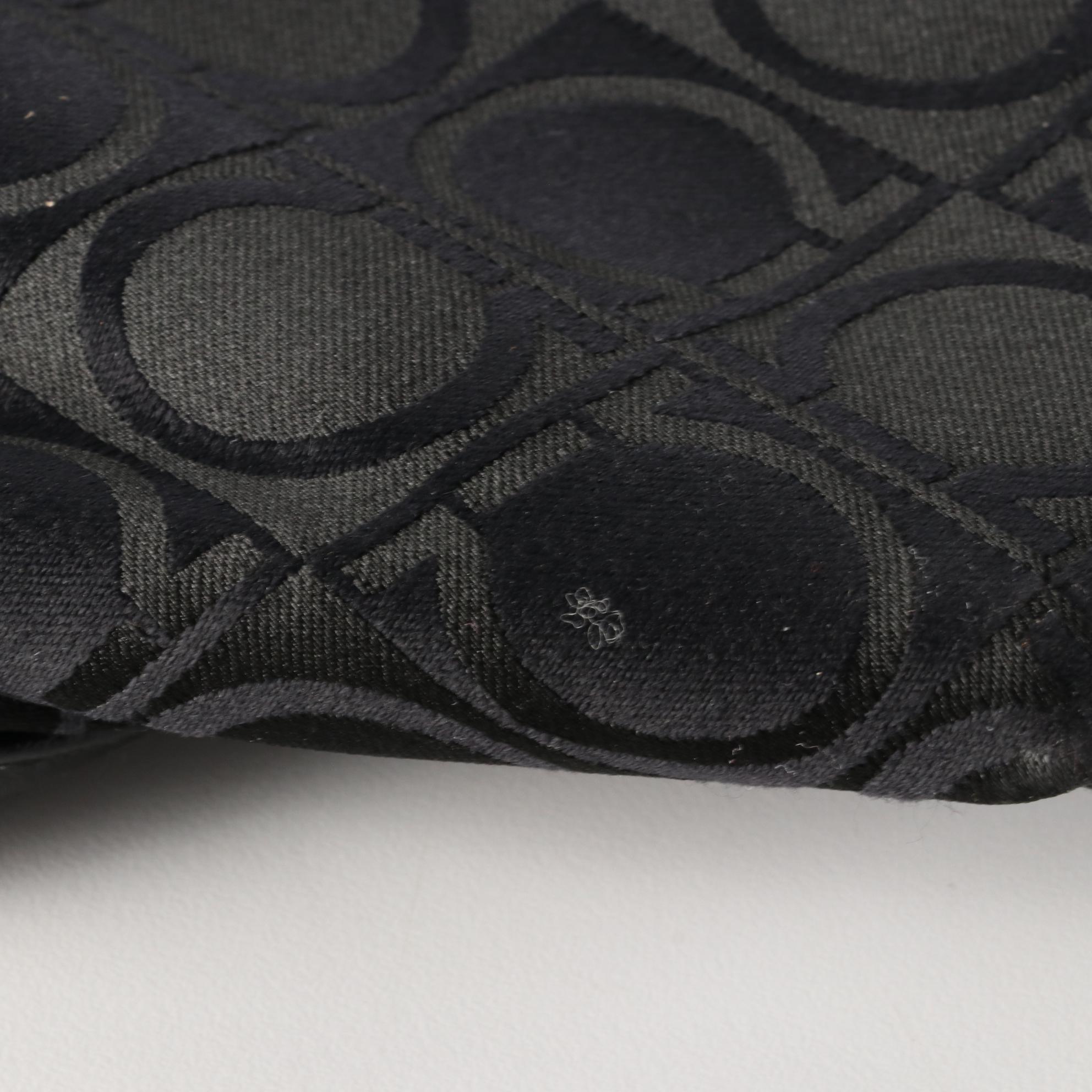 Salvatore Ferragamo Hobo Bag in Black Gancini Canvas and Leather Trim