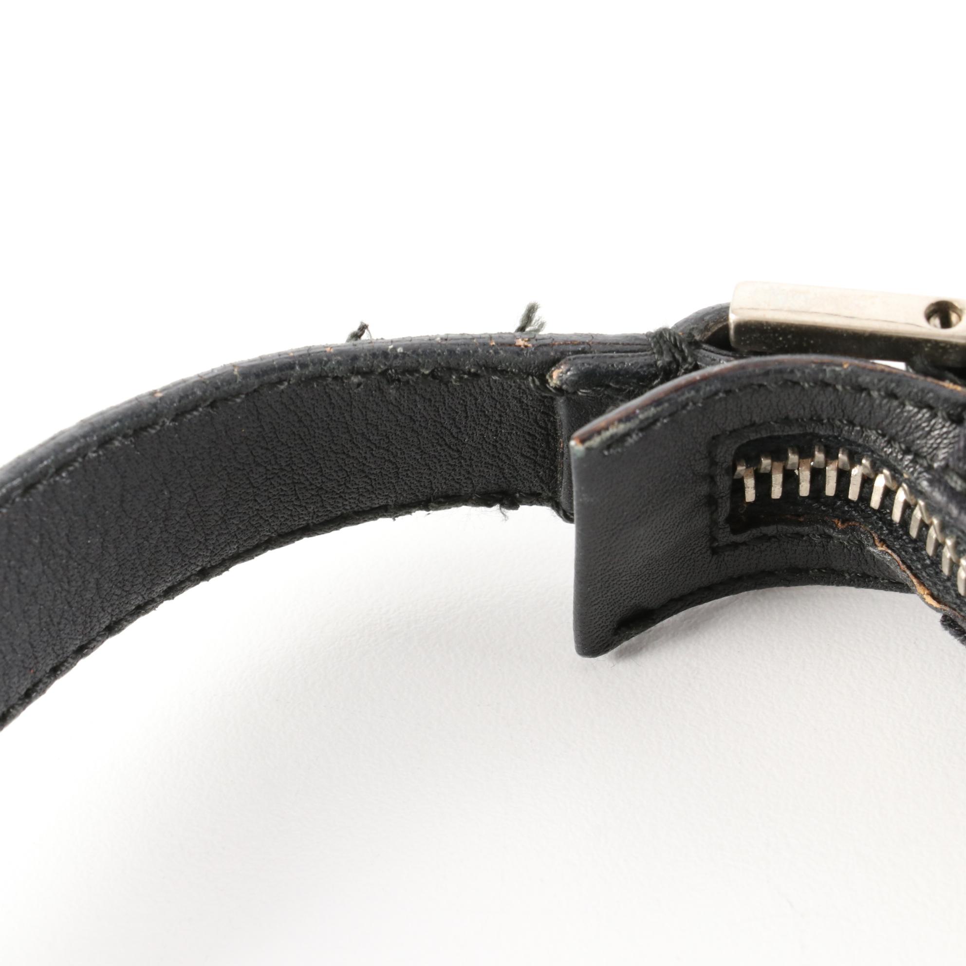 Salvatore Ferragamo Hobo Bag in Black Gancini Canvas and Leather Trim