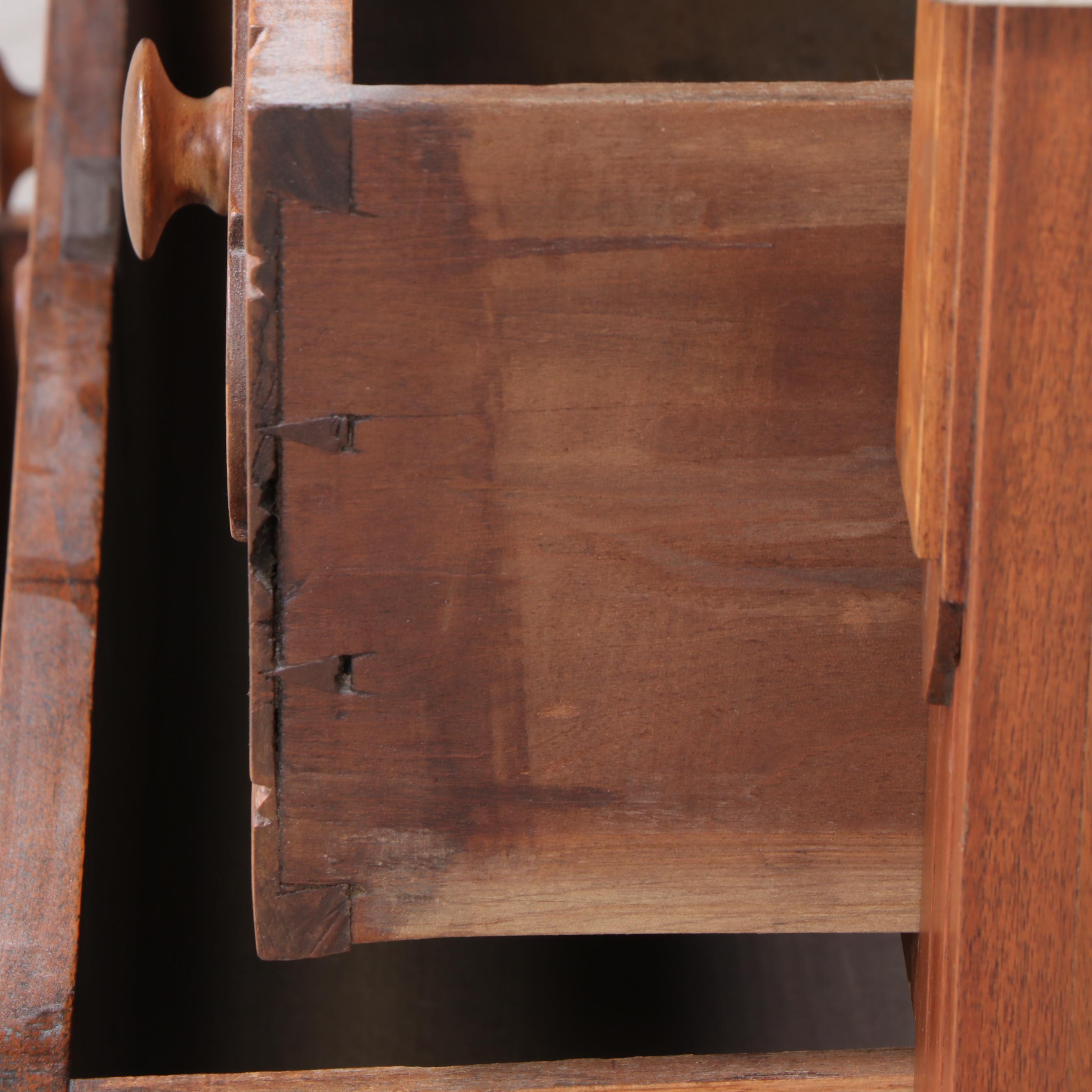 Victorian Walnut, Burl Walnut, and White Marble Three-Drawer Chest
