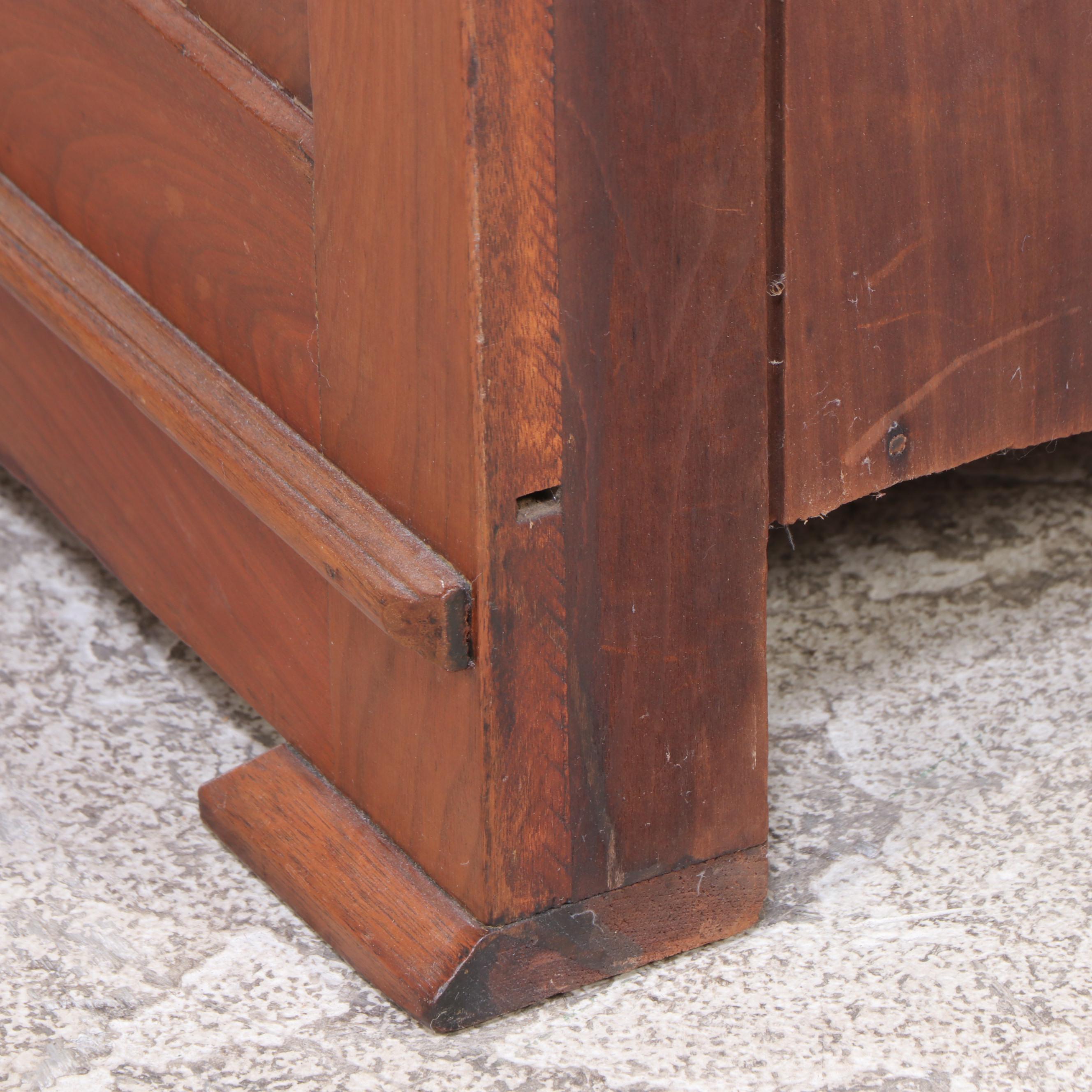 Victorian Walnut, Burl Walnut, and White Marble Three-Drawer Chest