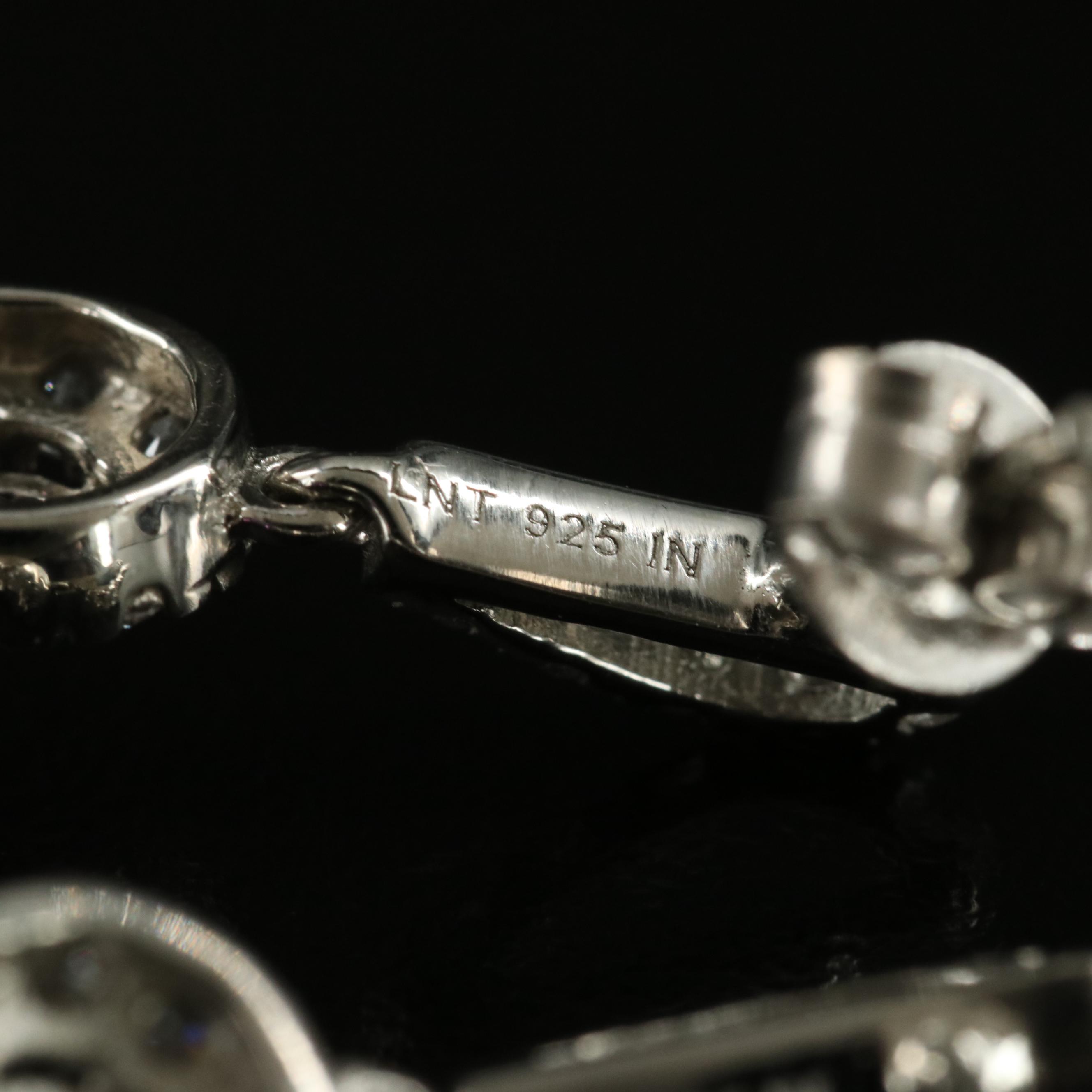 Sterling Amethyst and Zircon Earrings