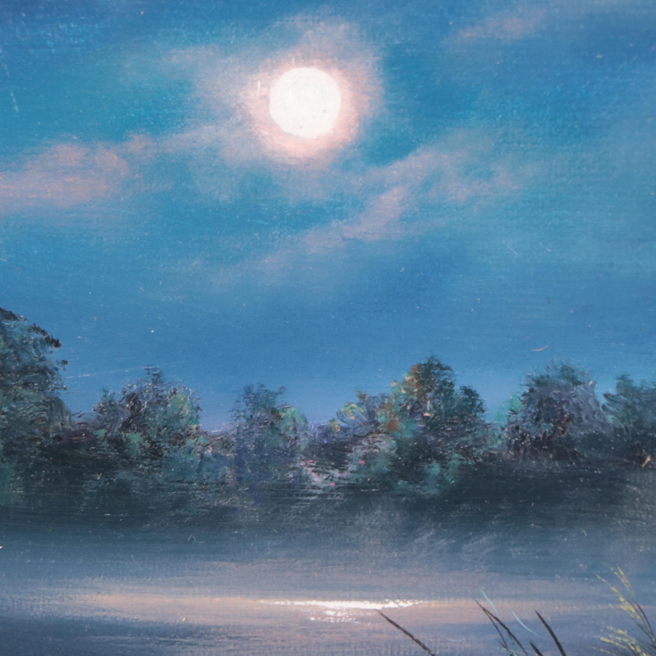 Jevgenijus Litvinas Oil Painting "Moonlight," 2023