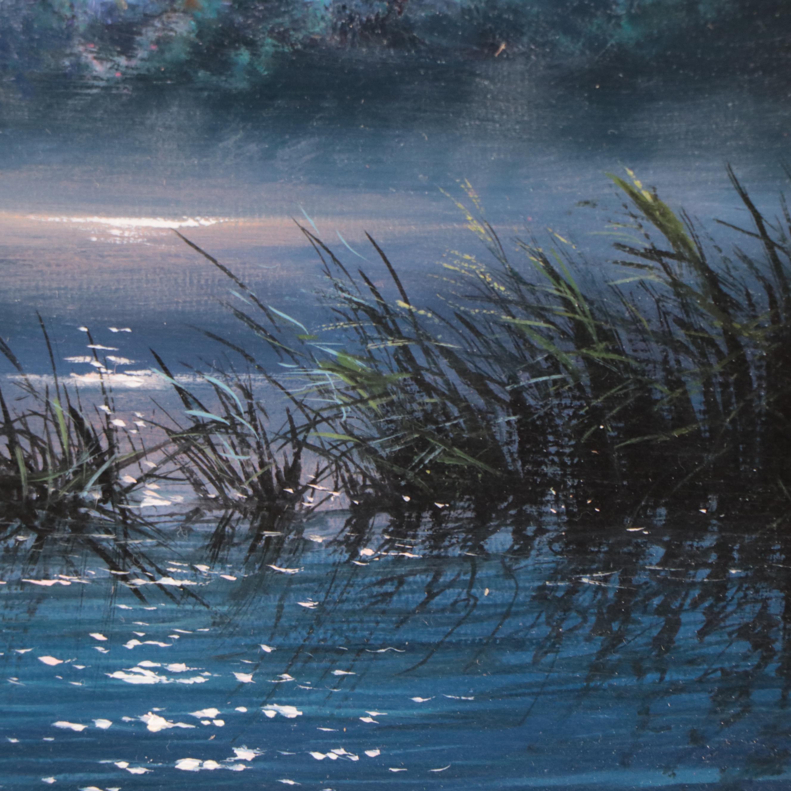 Jevgenijus Litvinas Oil Painting "Moonlight," 2023