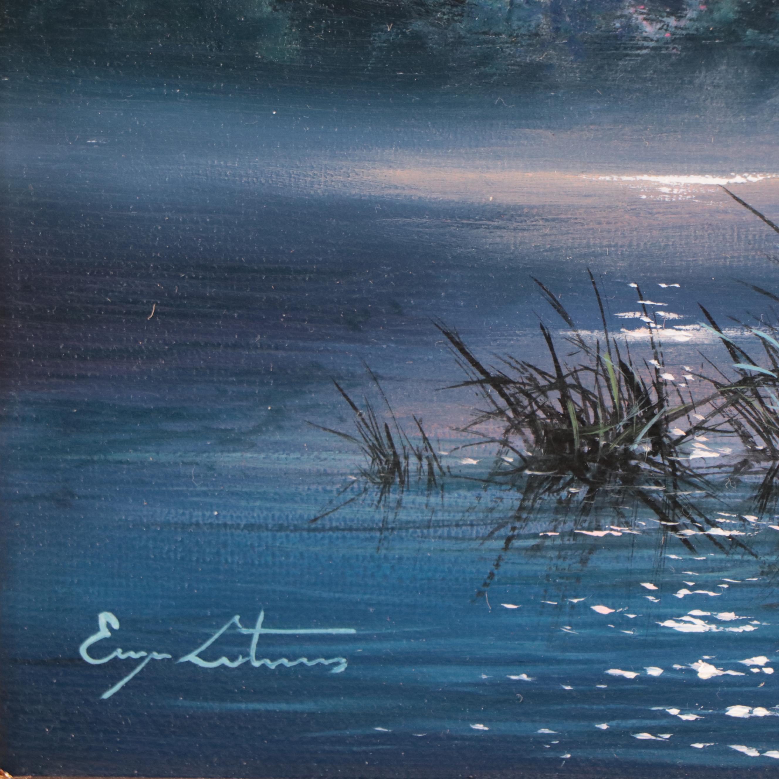 Jevgenijus Litvinas Oil Painting "Moonlight," 2023